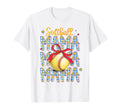 Softball Mama Coquette Bow Game Day T-Shirt - Fun Novelty Design Men Women - T-Shirt, Sweatshirt, Hoodie