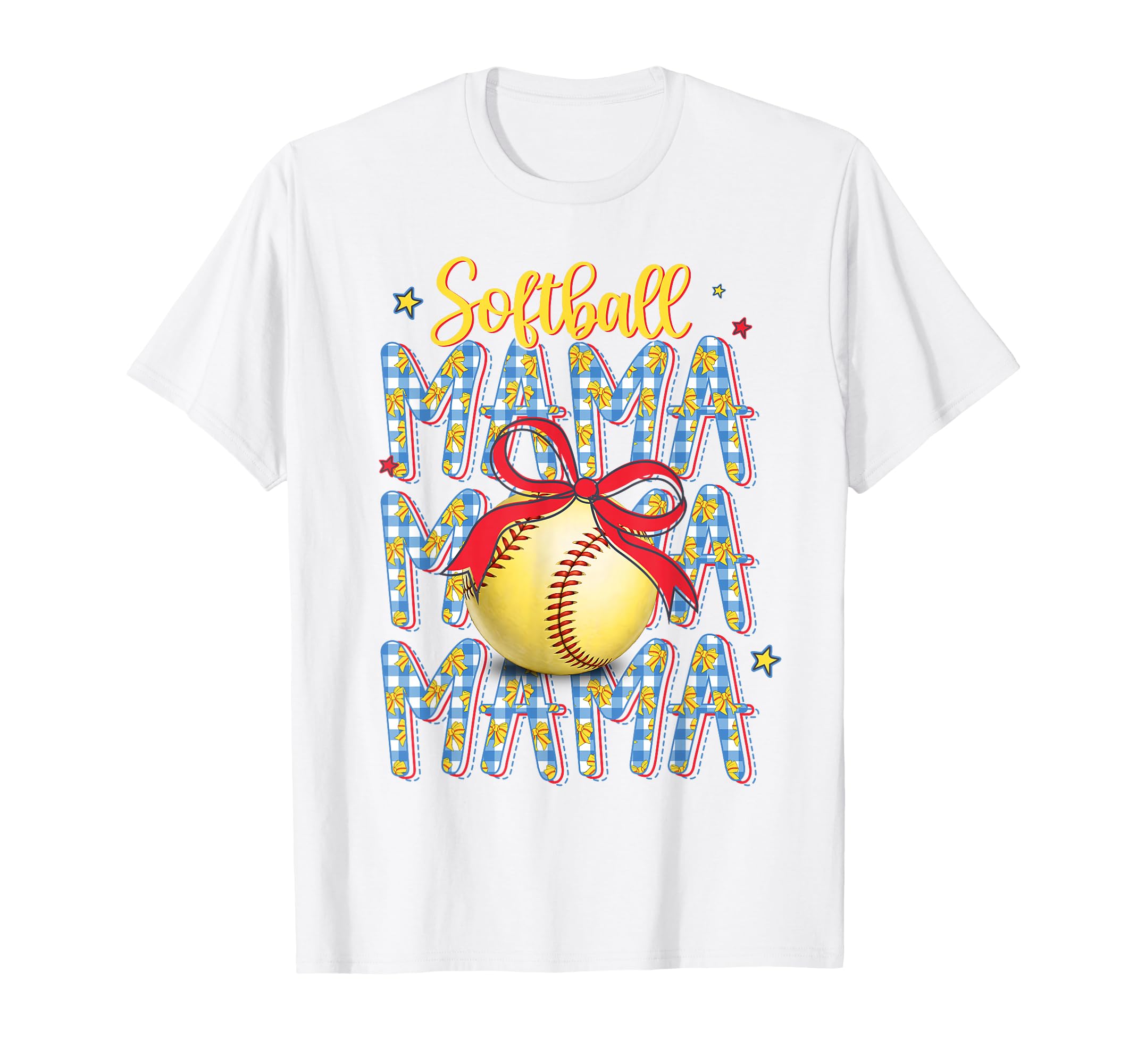 Softball Mama Coquette Bow Game Day T-Shirt - Fun Novelty Design Men Women - T-Shirt, Sweatshirt, Hoodie