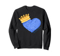 Kansas City Royal Blue Heart And Crown Sweatshirt - Graphic Print Men Women - T-Shirt, Sweatshirt, Hoodie