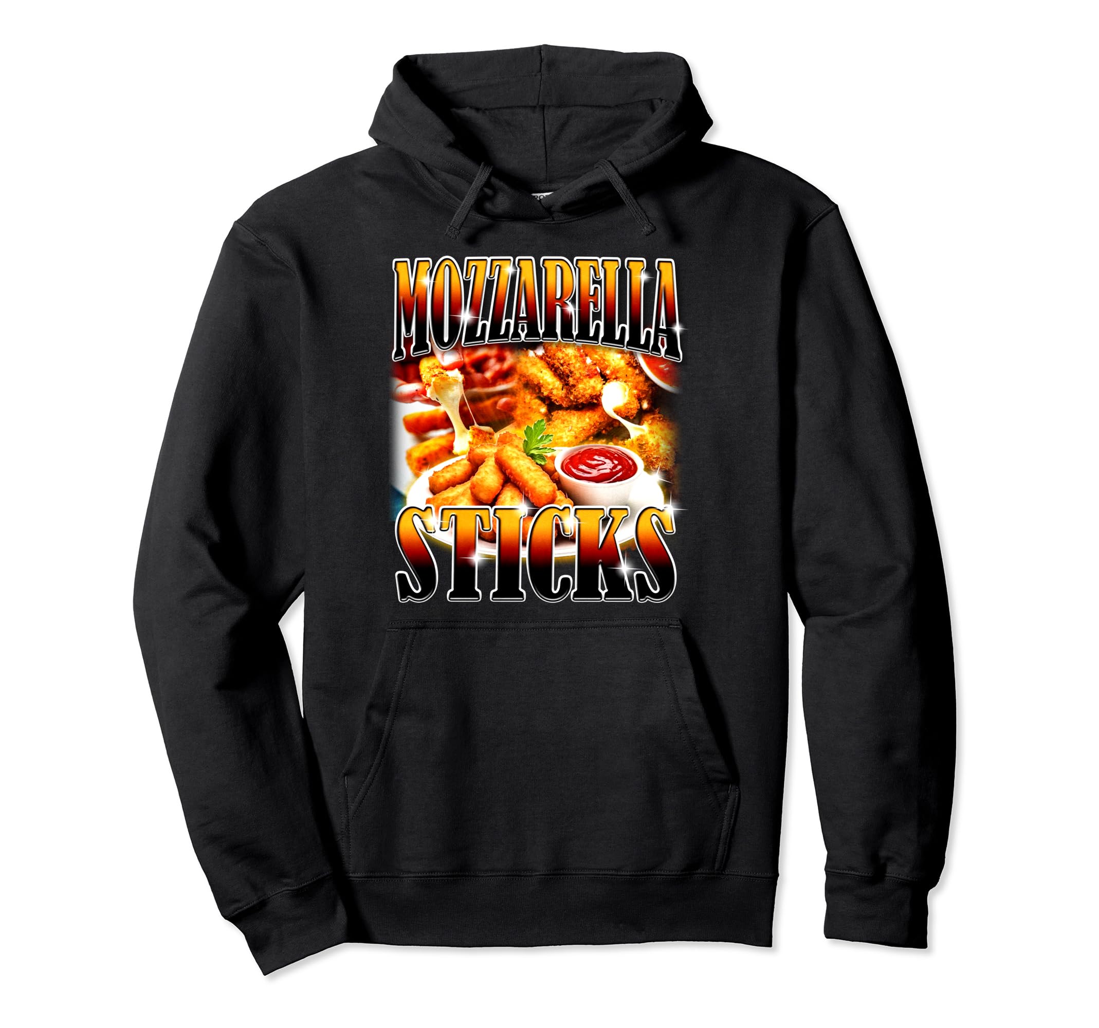 Mozzarella Cheese Sticks Bootleg Rap Hoodie - Streetwear Style for Adults - T-Shirt, Sweatshirt, Hoodie