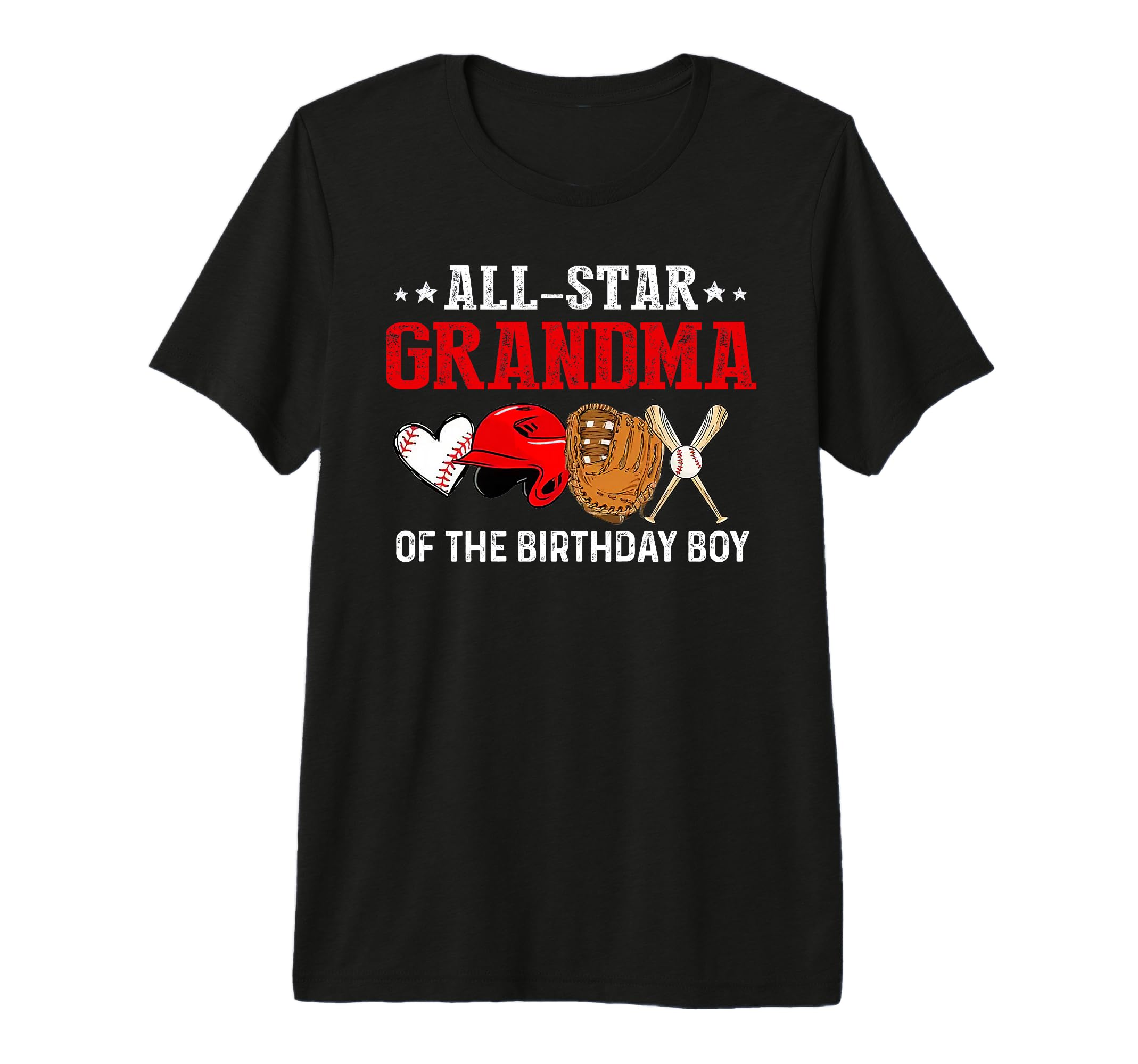 All Star Grandma Birthday Baseball T-Shirt - Trendy Graphic for Adults - T-Shirt, Sweatshirt, Hoodie