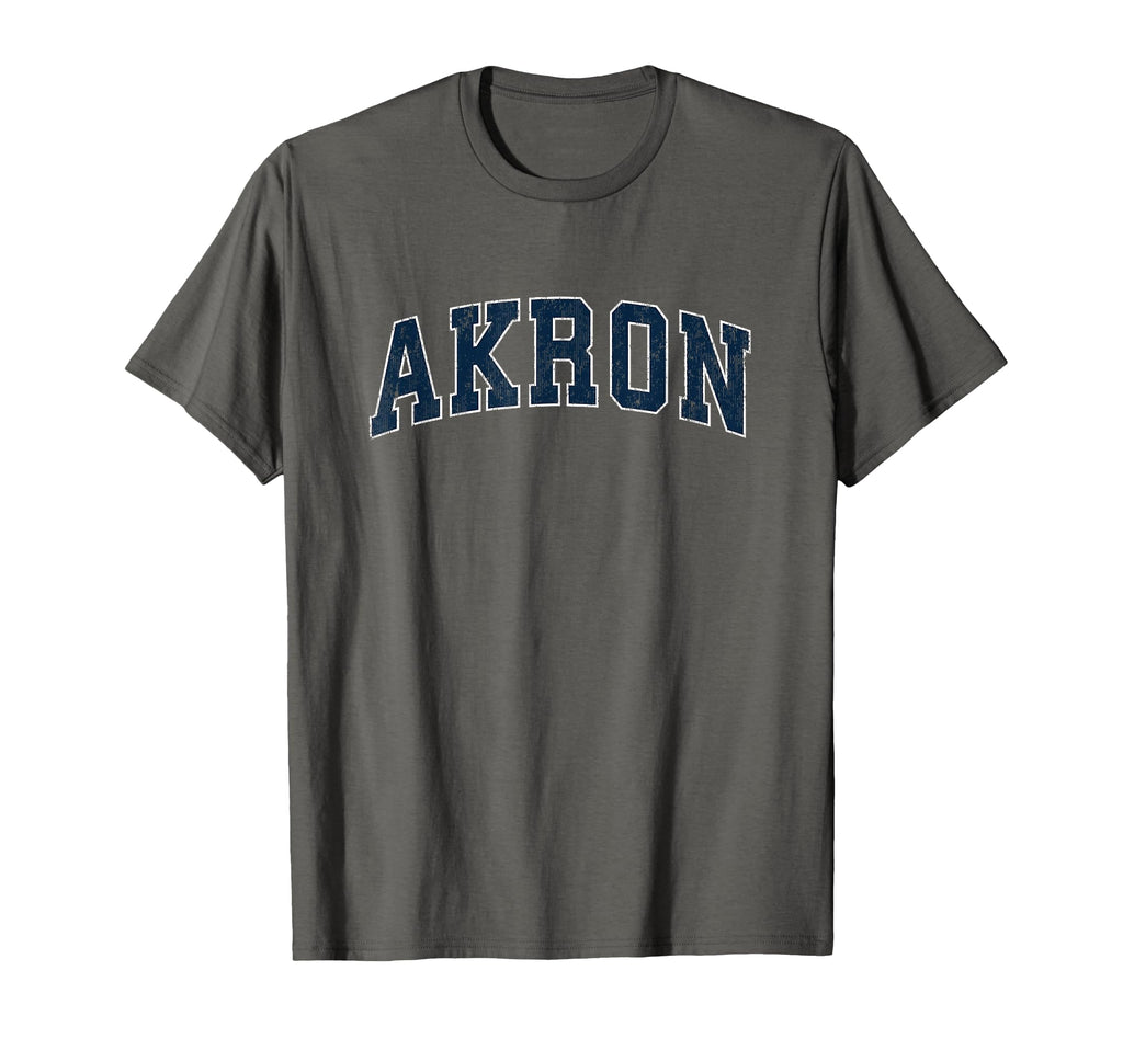 Akron Ohio Oh Sports Navy T-Shirt - Minimalist Print for Adults - T-Shirt, Sweatshirt, Hoodie