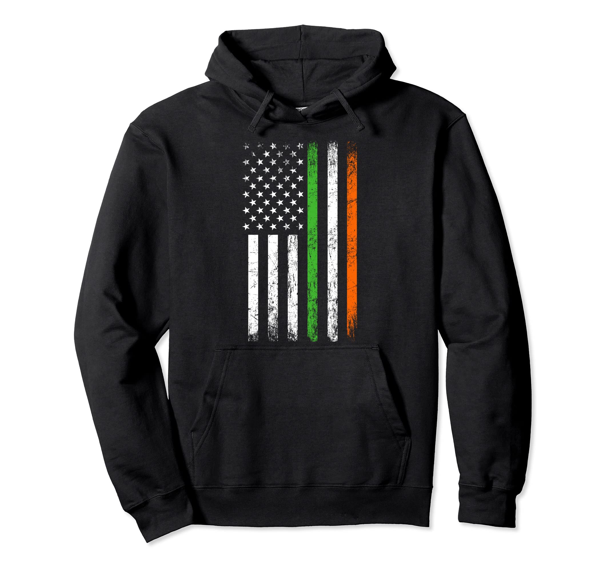 Irish American Flag St Patricks Day Hoodie - Unique Graphic Men Women - T-Shirt, Sweatshirt, Hoodie