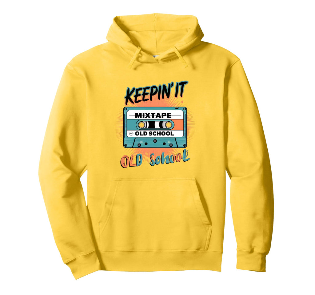Old School Hip Hop 80S 90S Cassette Tape Hoodie - Novelty Apparel Unisex - T-Shirt, Sweatshirt, Hoodie