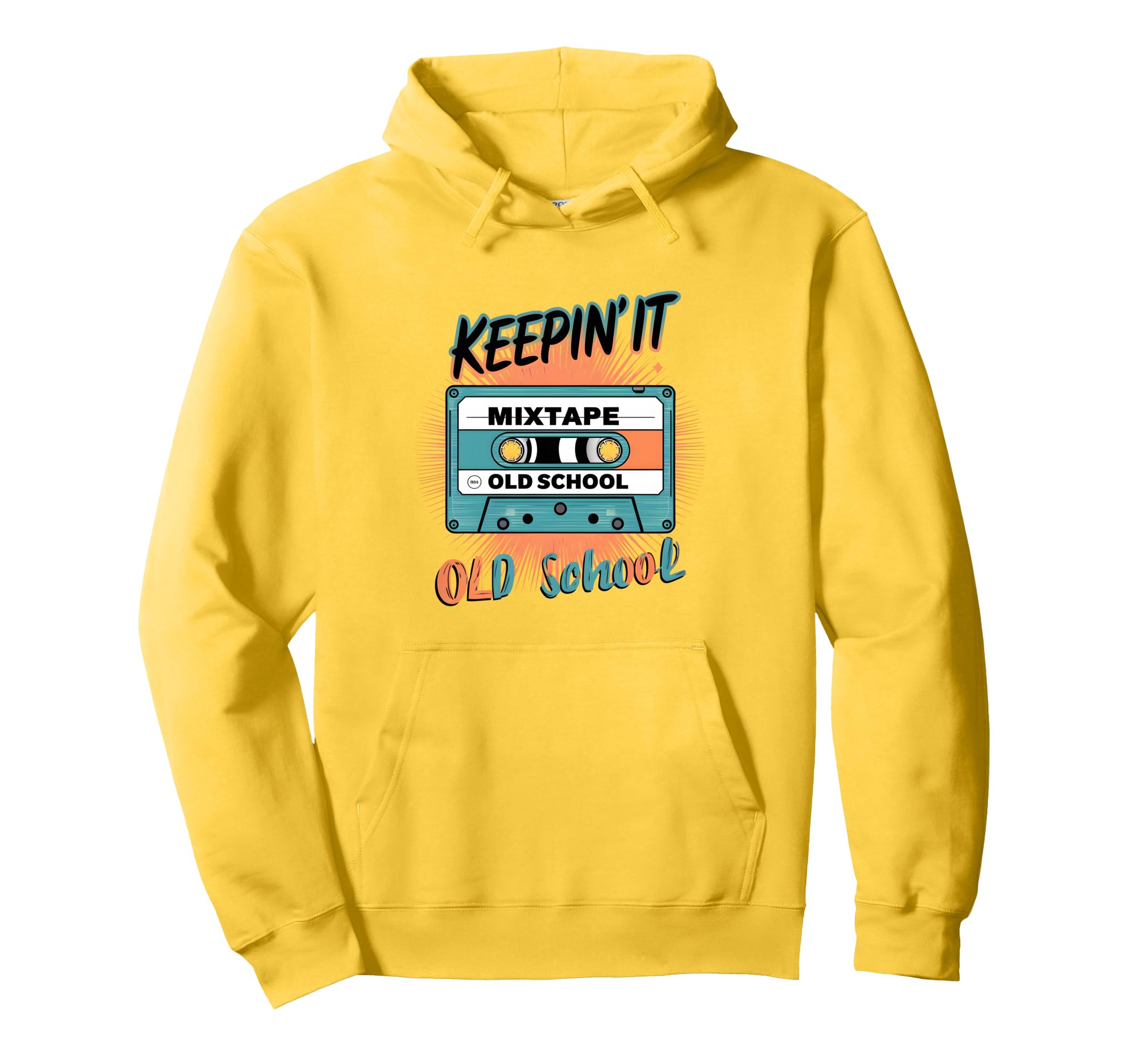 Old School Hip Hop 80S 90S Cassette Tape Hoodie - Novelty Apparel Unisex - T-Shirt, Sweatshirt, Hoodie