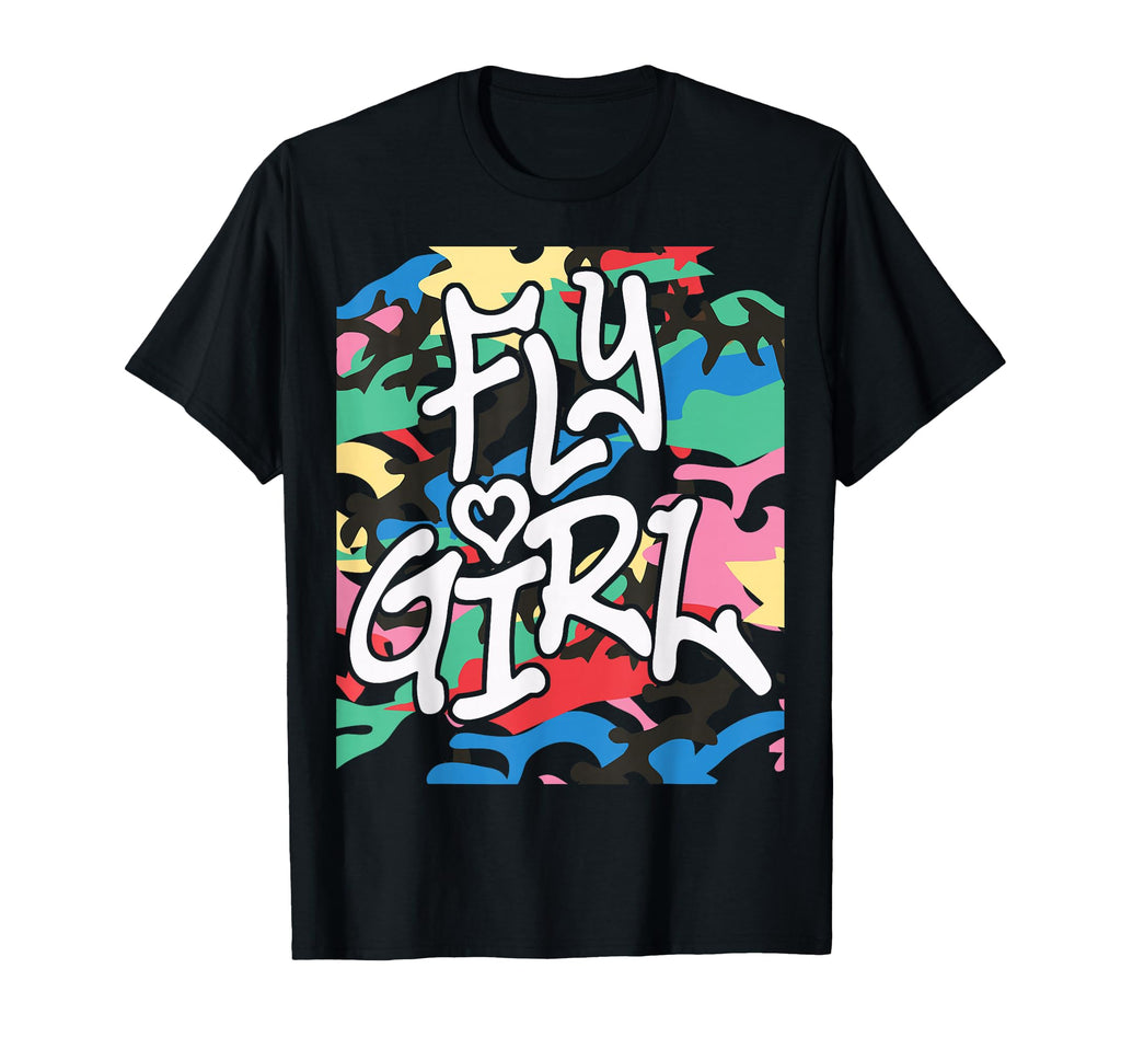 Fly 80S 90S Old School Camo B Hip Hop T-Shirt - Minimalist Print Men Women - T-Shirt, Sweatshirt, Hoodie
