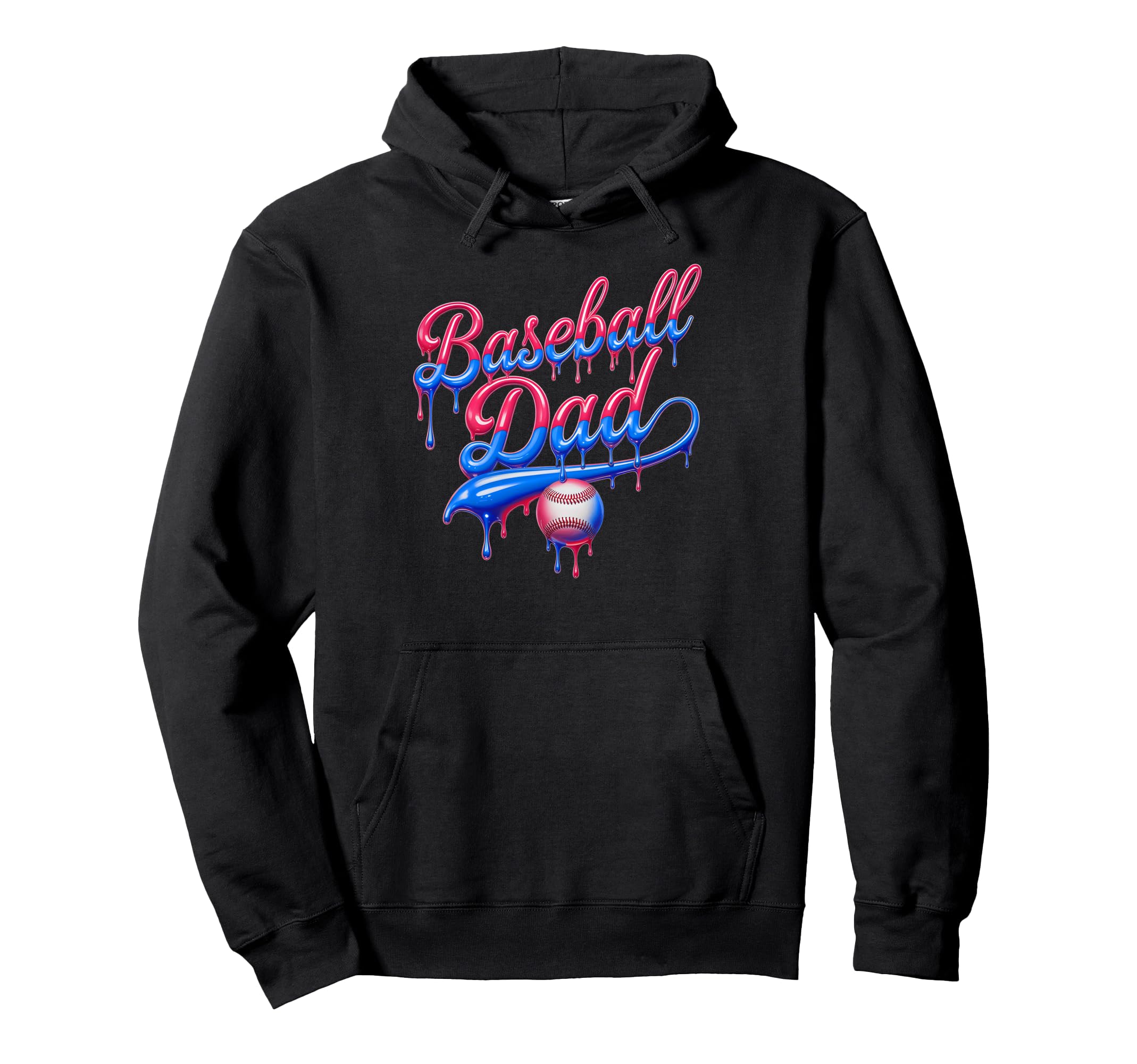 Funny Dada Dad Fathers Day Baseball Ice Hoodie - Novelty Apparel Men Women - T-Shirt, Sweatshirt, Hoodie