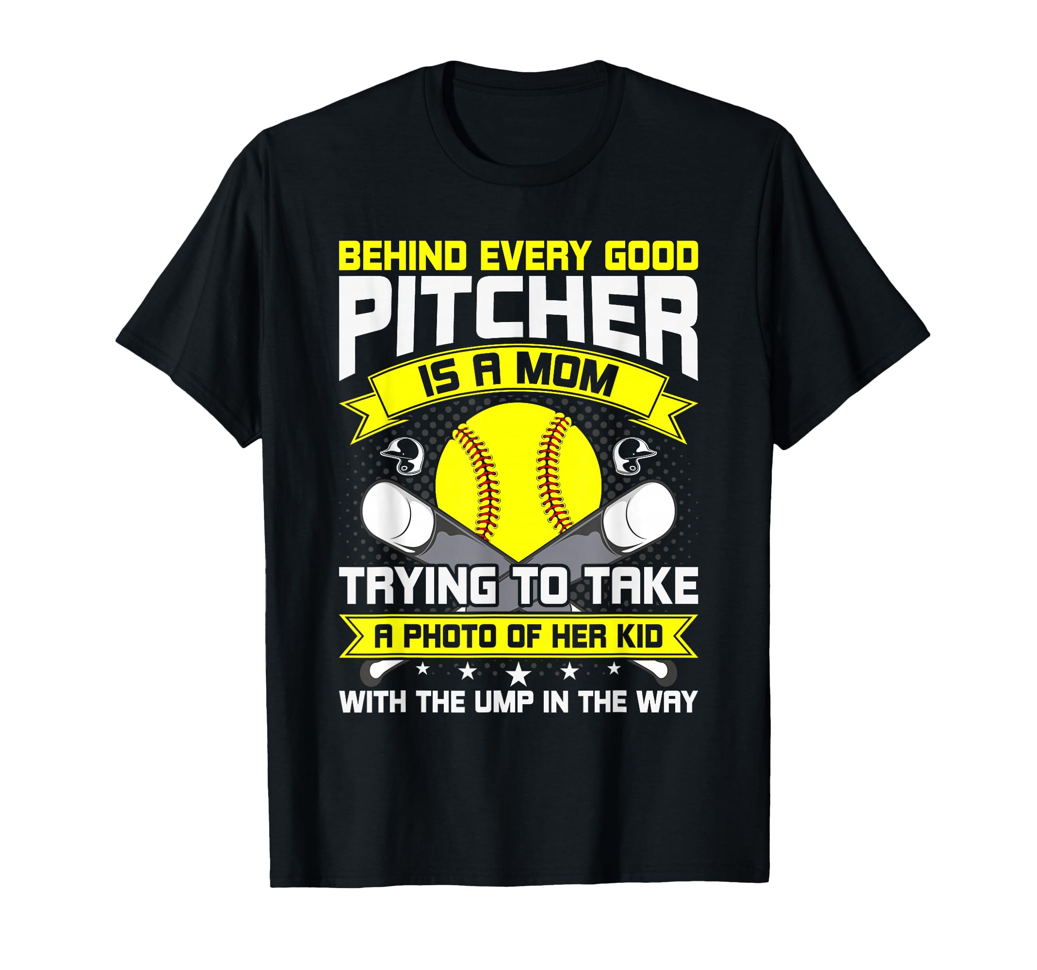 Behind Every Good Pitcher Is Mom T-Shirt - Casual Everyday Wear Men Women - T-Shirt, Sweatshirt, Hoodie