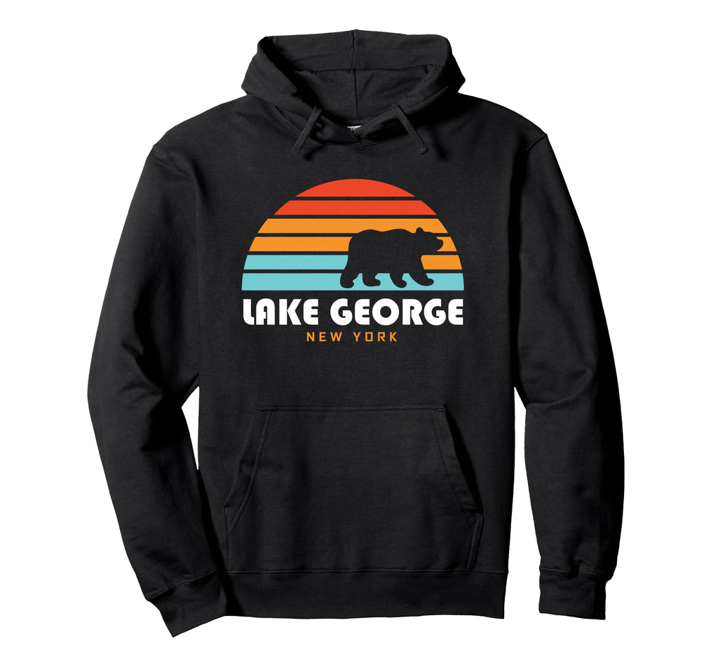 Lake George Ny Adirondacks Sunset Hoodie - Aesthetic Graphic for Adults - T-Shirt, Sweatshirt, Hoodie