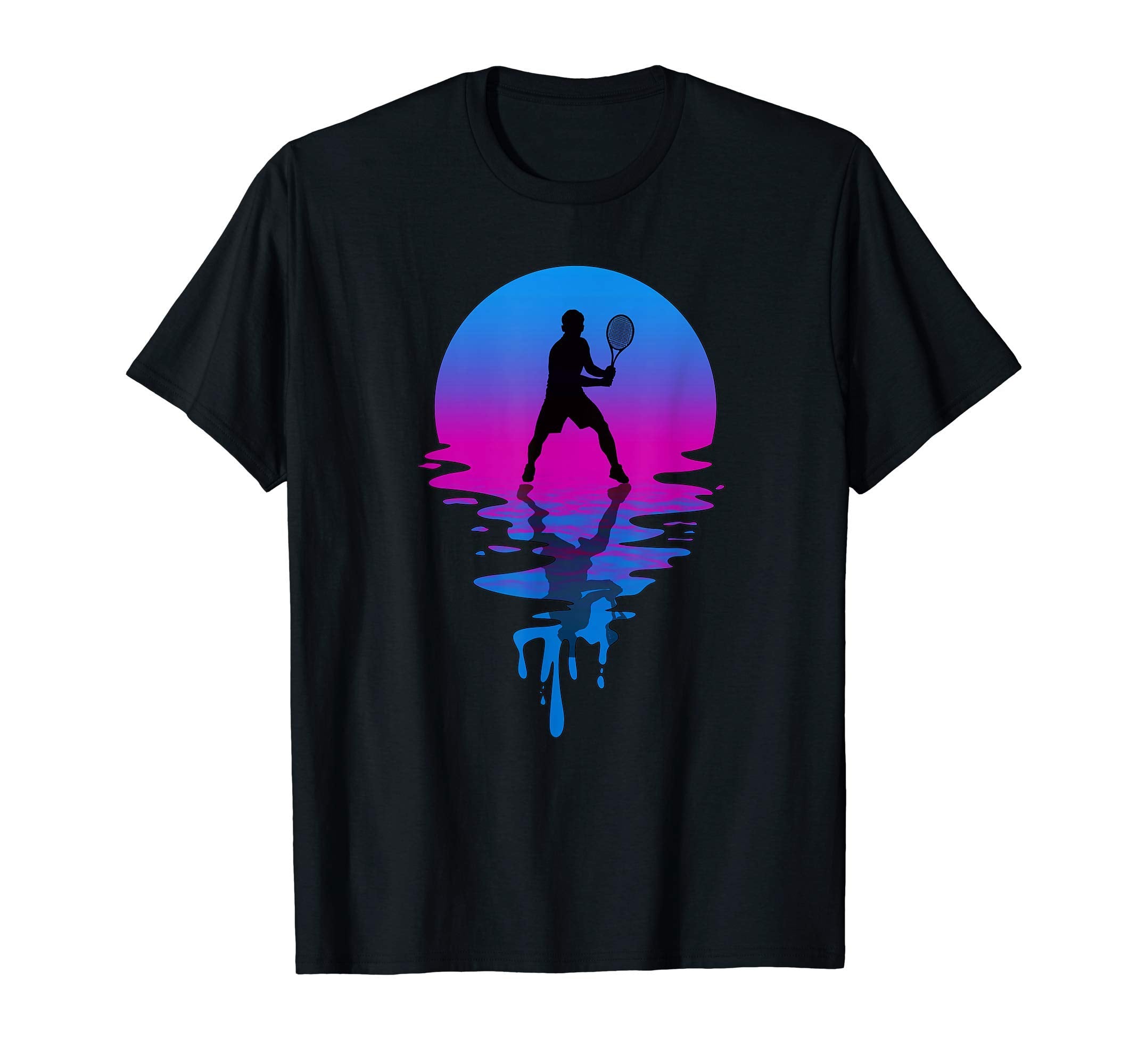 Sunset Tennis T-Shirt - Minimalist Print for Adults - T-Shirt, Sweatshirt, Hoodie