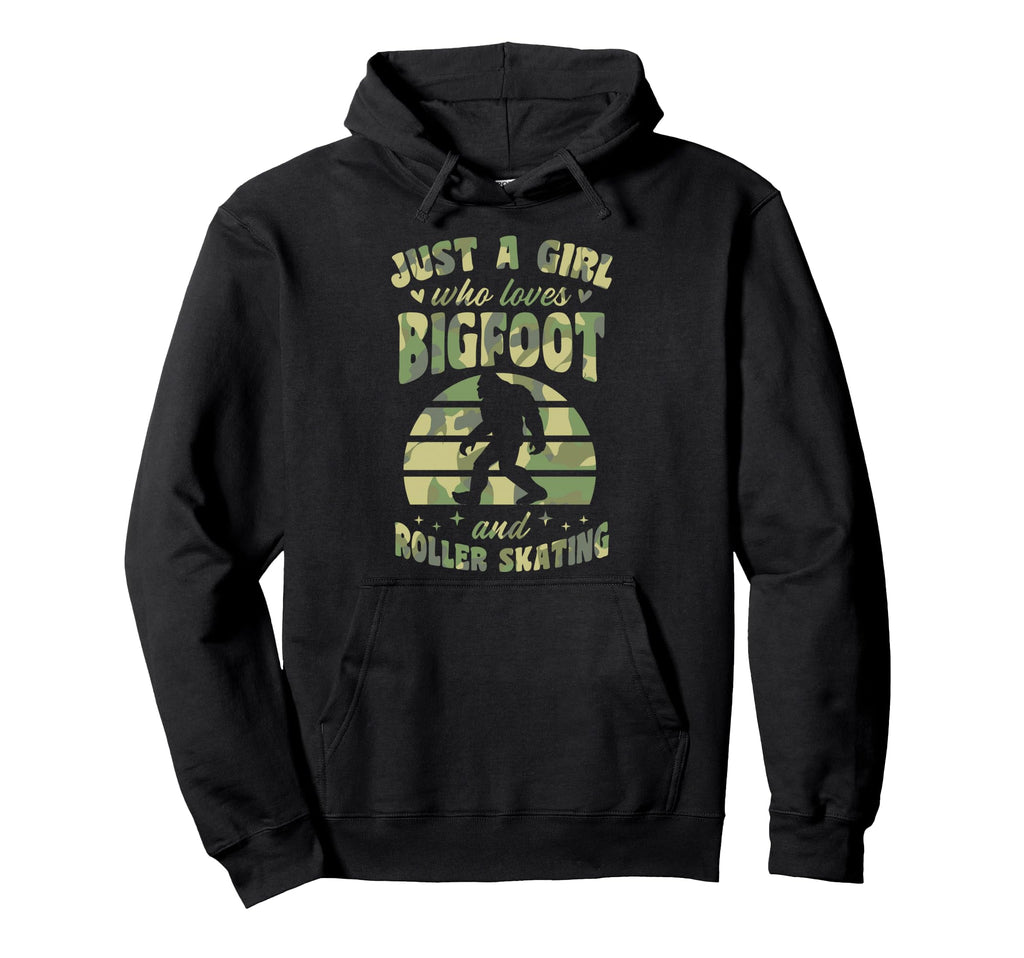 Just Who Loves Bigfoot And Roller Hoodie - Novelty Apparel for Adults - T-Shirt, Sweatshirt, Hoodie