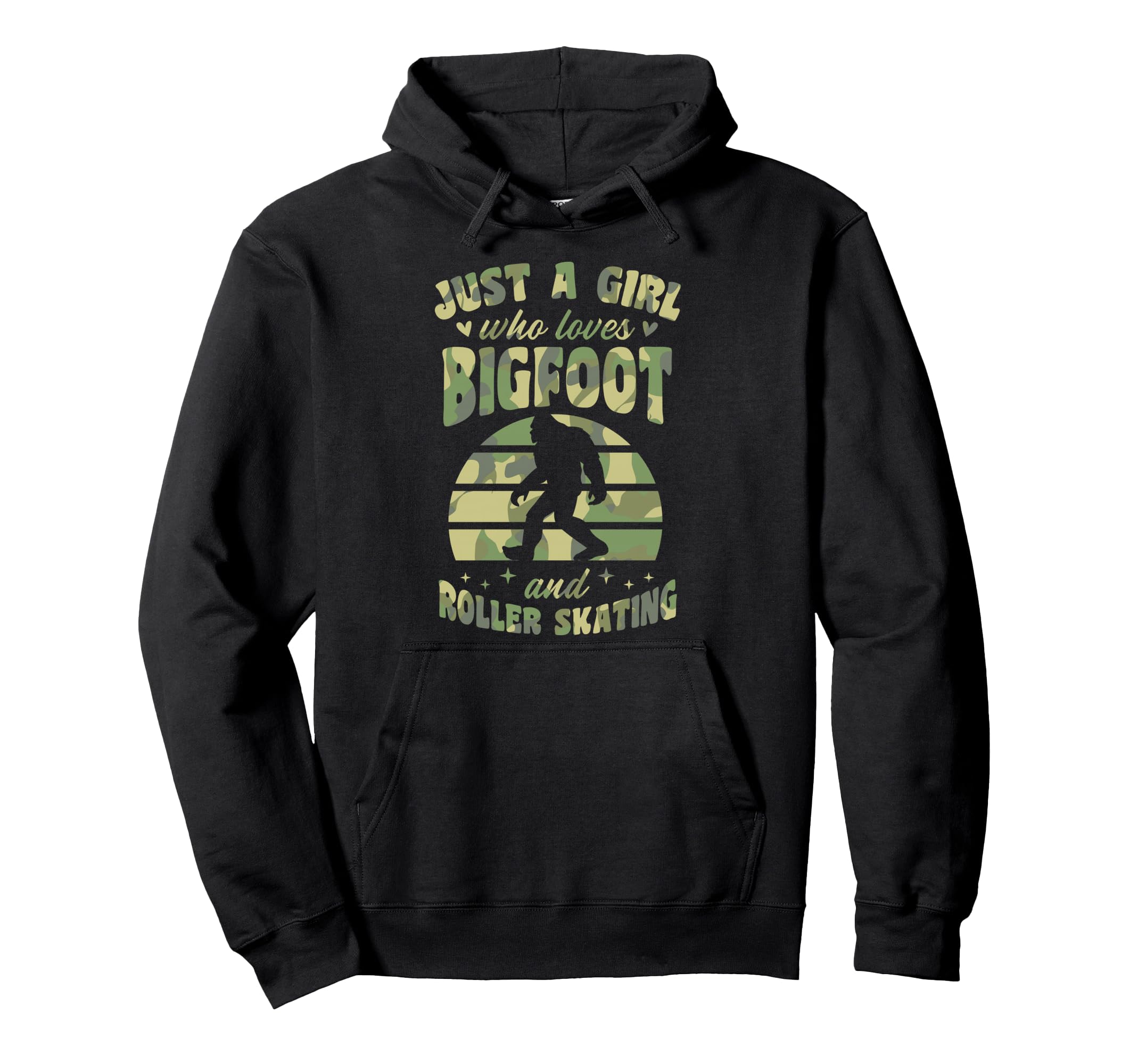 Just Who Loves Bigfoot And Roller Hoodie - Novelty Apparel for Adults - T-Shirt, Sweatshirt, Hoodie