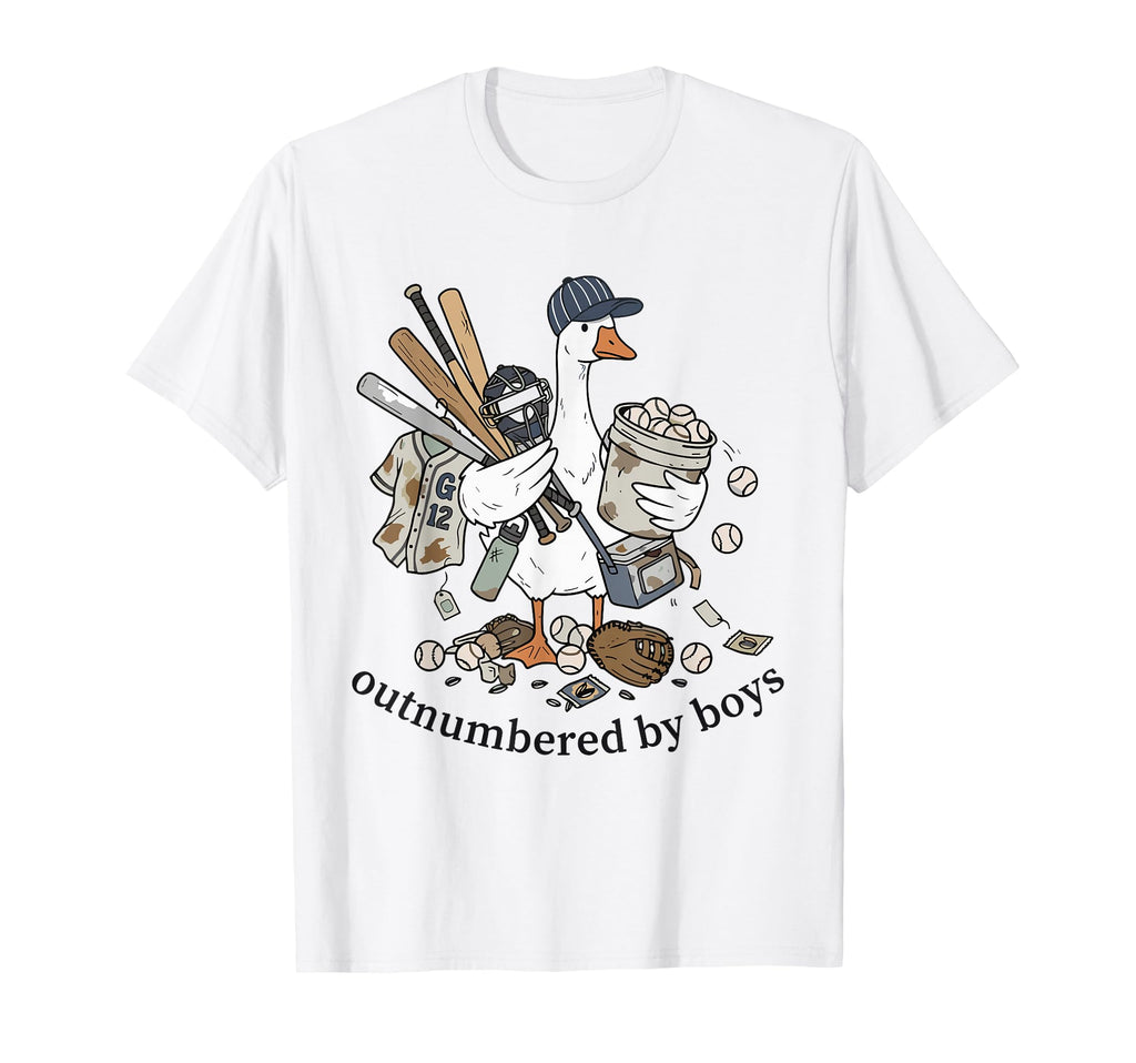 Outnumbered Mom Goose Mothers Day T-Shirt - Unique Graphic Men Women - T-Shirt, Sweatshirt, Hoodie