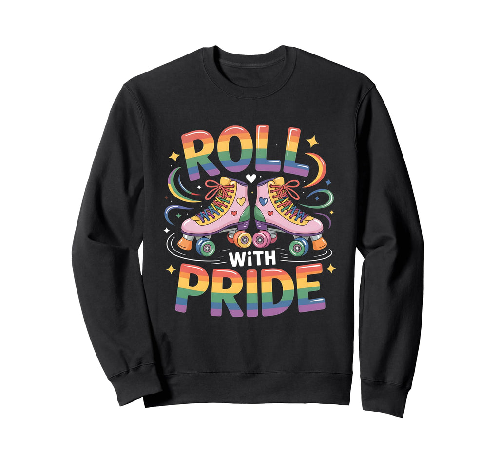 Roller Skate Roller Skating Pride Sweatshirt - Unique Graphic Unisex - T-Shirt, Sweatshirt, Hoodie
