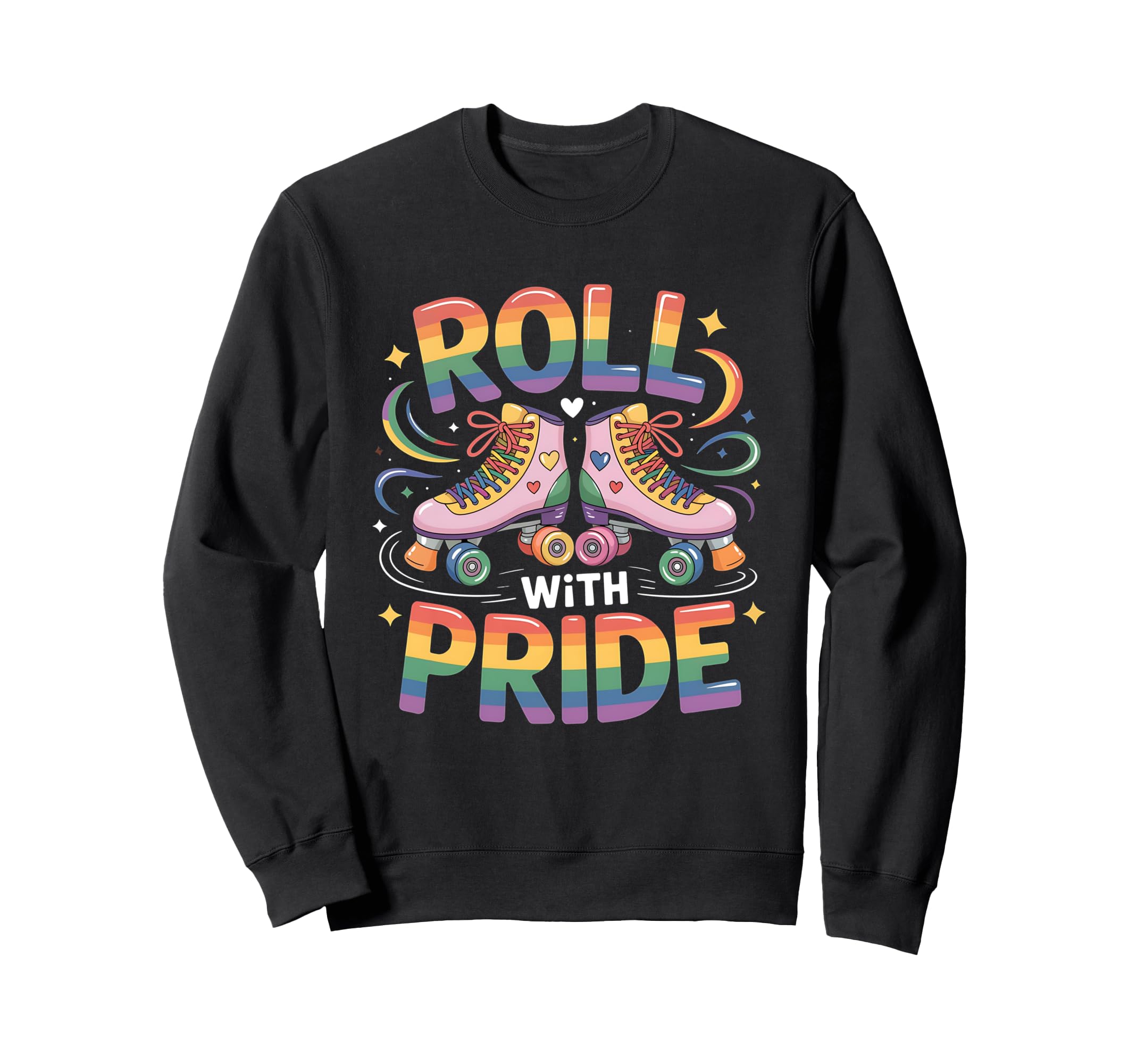 Roller Skate Roller Skating Pride Sweatshirt - Unique Graphic Unisex - T-Shirt, Sweatshirt, Hoodie