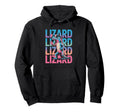Lizard 80S Vaporwave Reptile Hoodie - Fun Novelty Design for Adults - T-Shirt, Sweatshirt, Hoodie