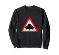 Ufo Landing Funny Road Sign Sweatshirt - Casual Everyday Wear for Adults - T-Shirt, Sweatshirt, Hoodie