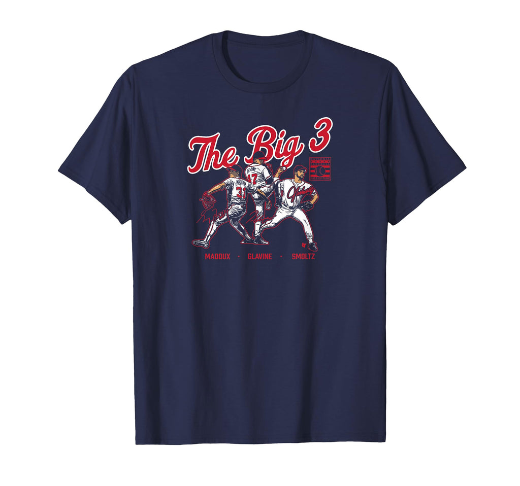 Maddux Glavine Smoltz Big 3 Atlanta T-Shirt - Trendy Graphic Unisex - T-Shirt, Sweatshirt, Hoodie