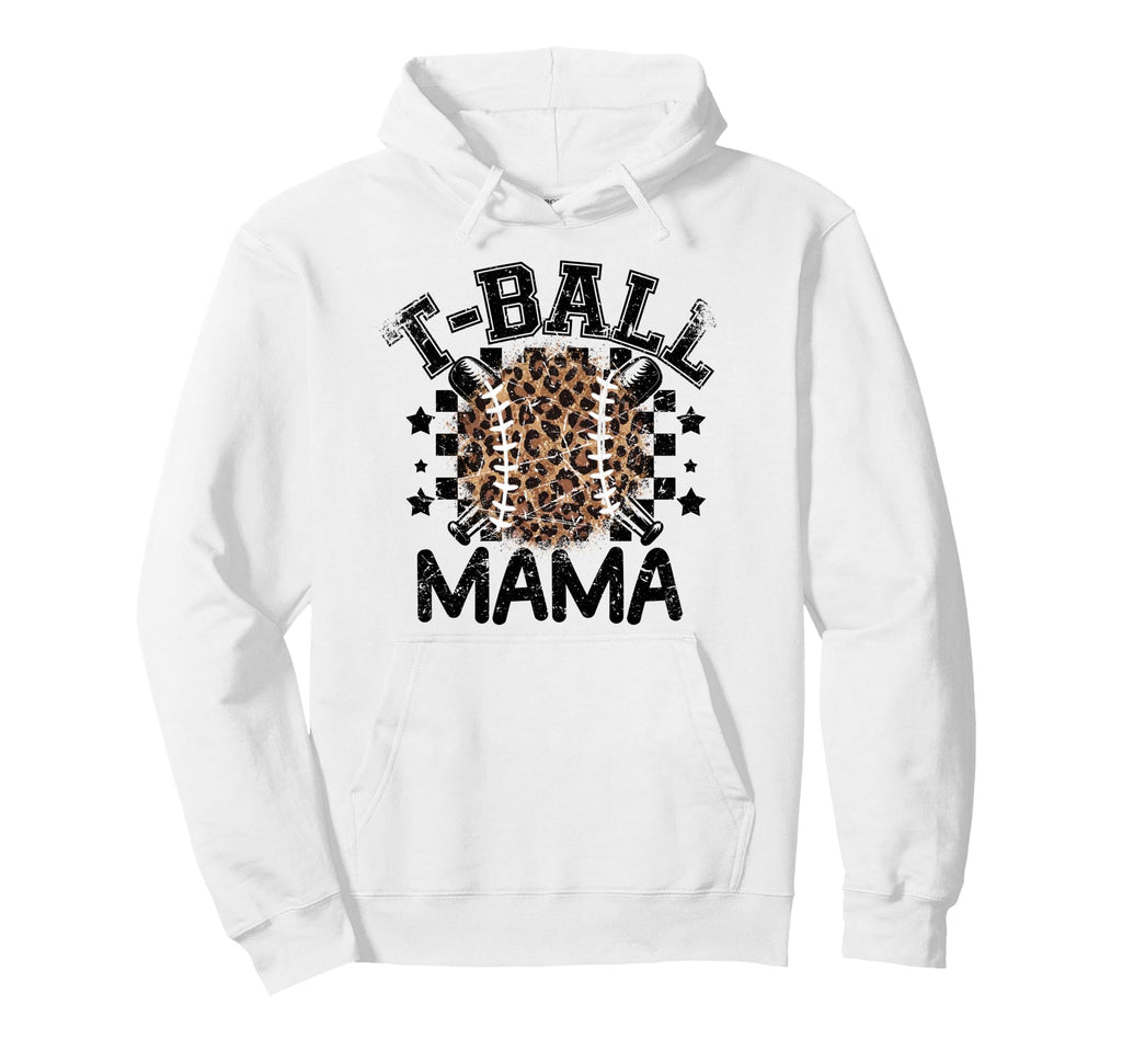 T Ball Teeball Mama Leopard Cheetah Hoodie - Novelty Apparel Men Women - T-Shirt, Sweatshirt, Hoodie