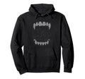 Gothic Grunge Vampire Fangs Halloween Hoodie - Trendy Graphic for Adults - T-Shirt, Sweatshirt, Hoodie
