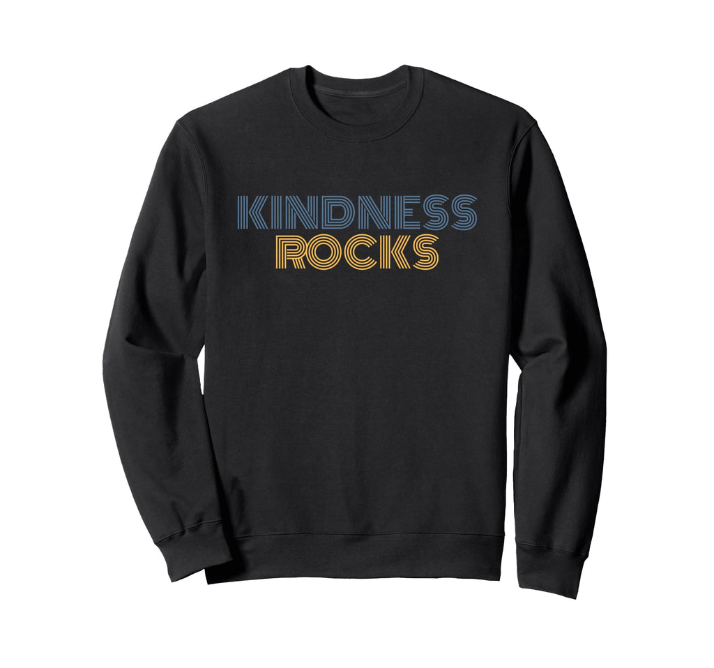 Kindness Rocks 70S Distressed Sweatshirt - Novelty Apparel Men Women - T-Shirt, Sweatshirt, Hoodie