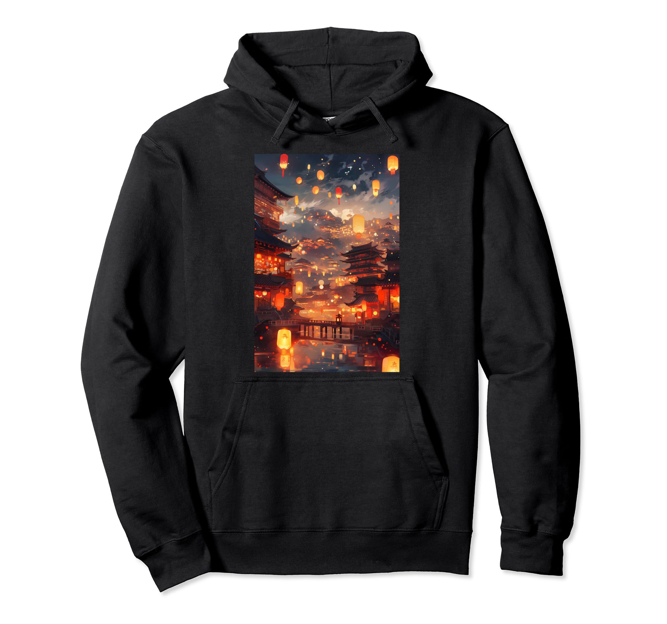 Japan Nightsky Latern Tokyo Kyoto Hoodie - Streetwear Style Unisex - T-Shirt, Sweatshirt, Hoodie