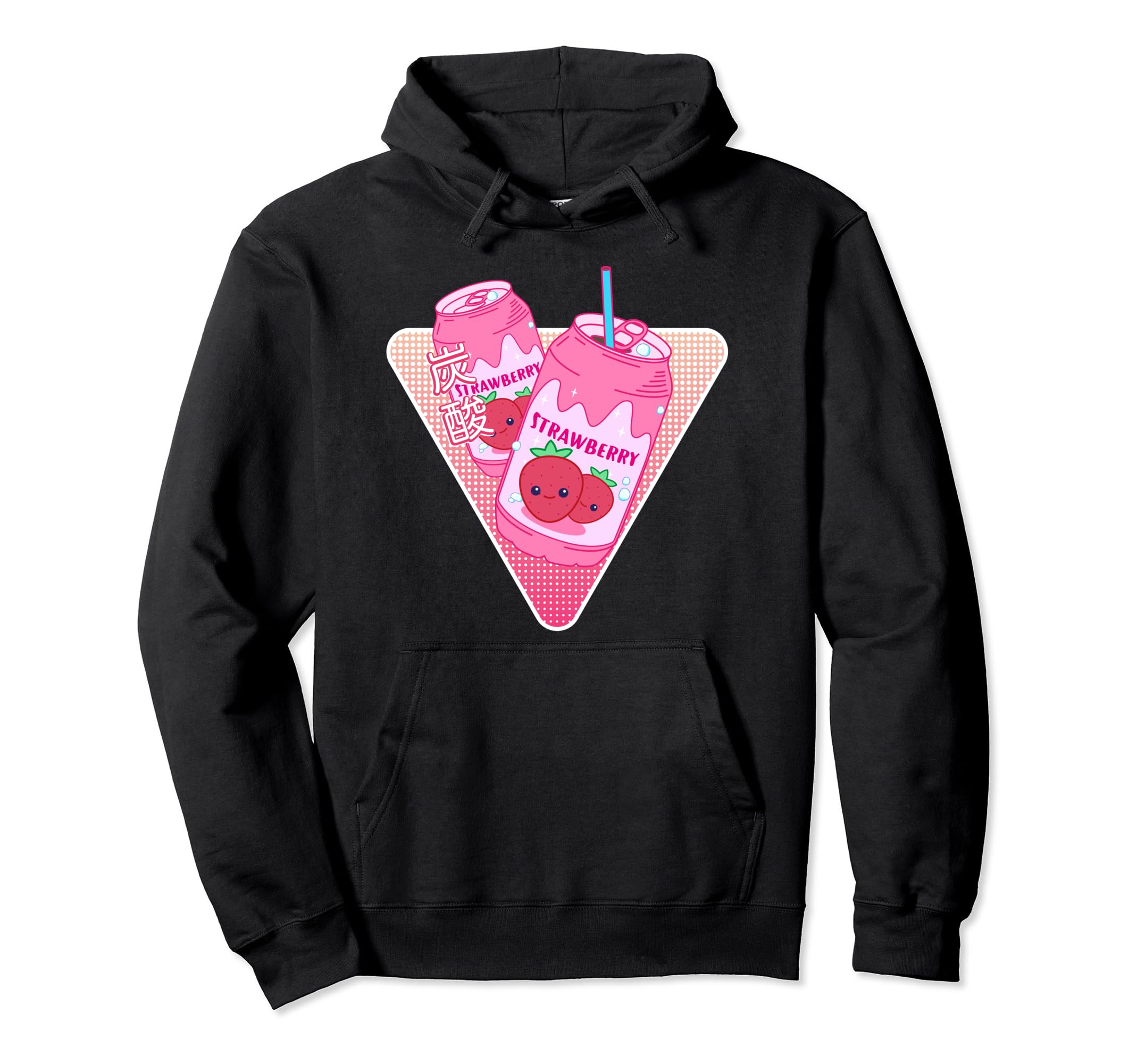 Kawaii Strawberry Soda Vaporwave Hoodie - Casual Everyday Wear Men Women - T-Shirt, Sweatshirt, Hoodie