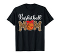 Basketball Mom Leopard Messy Bun Game T-Shirt - Custom Art Print Men Women - T-Shirt, Sweatshirt, Hoodie