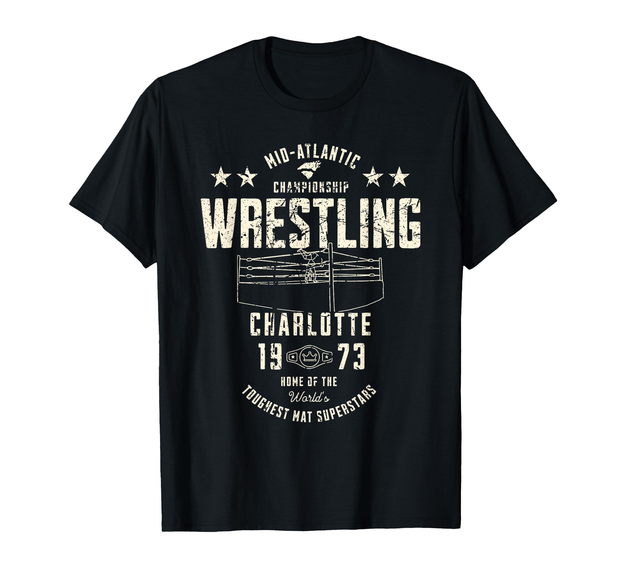 Pro Wrestling Territory Charlotte 1973 T-Shirt - Aesthetic Graphic Unisex - T-Shirt, Sweatshirt, Hoodie
