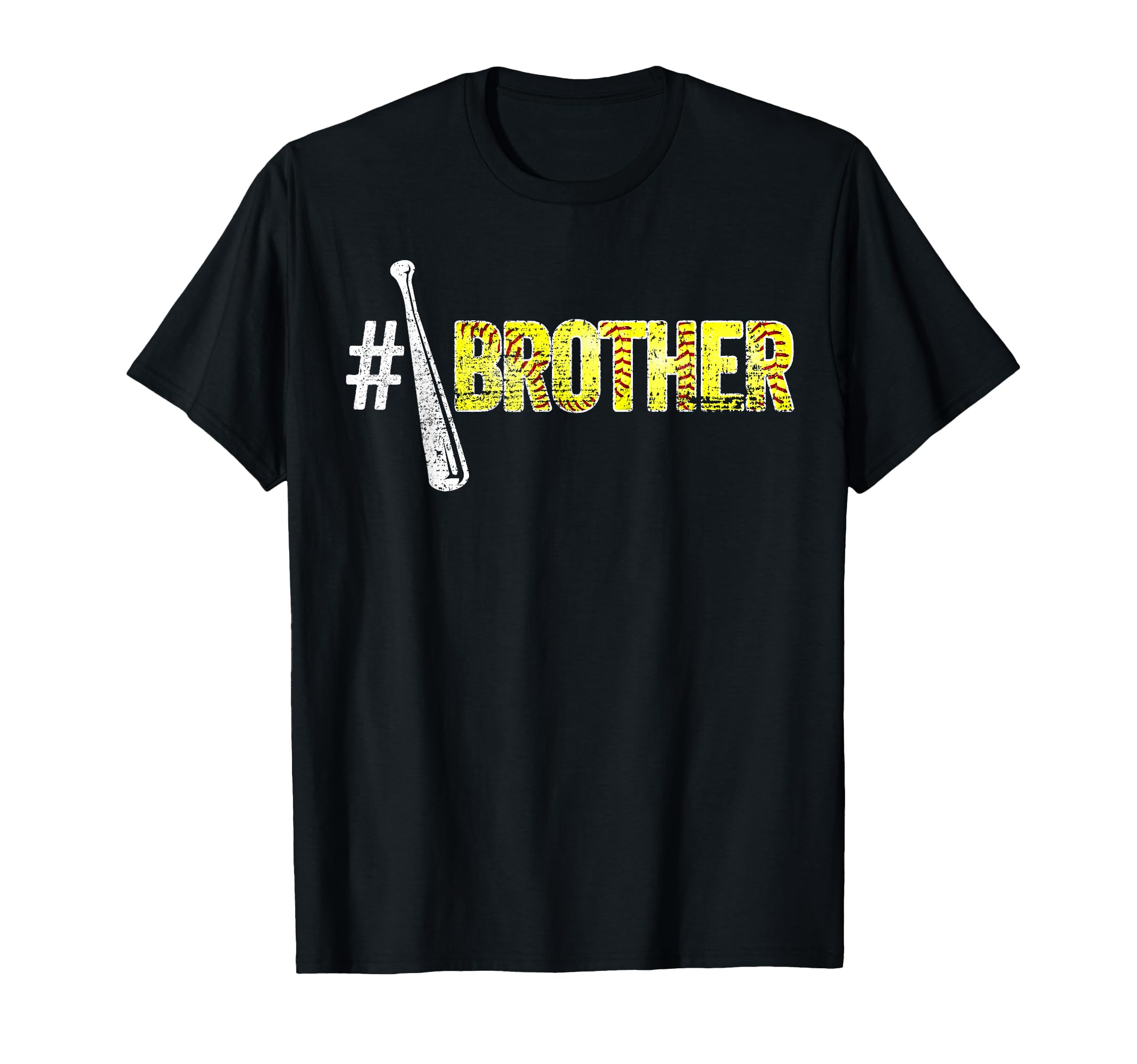 Number One Softball Brother Fathers T-Shirt - Minimalist Print for Adults - T-Shirt, Sweatshirt, Hoodie