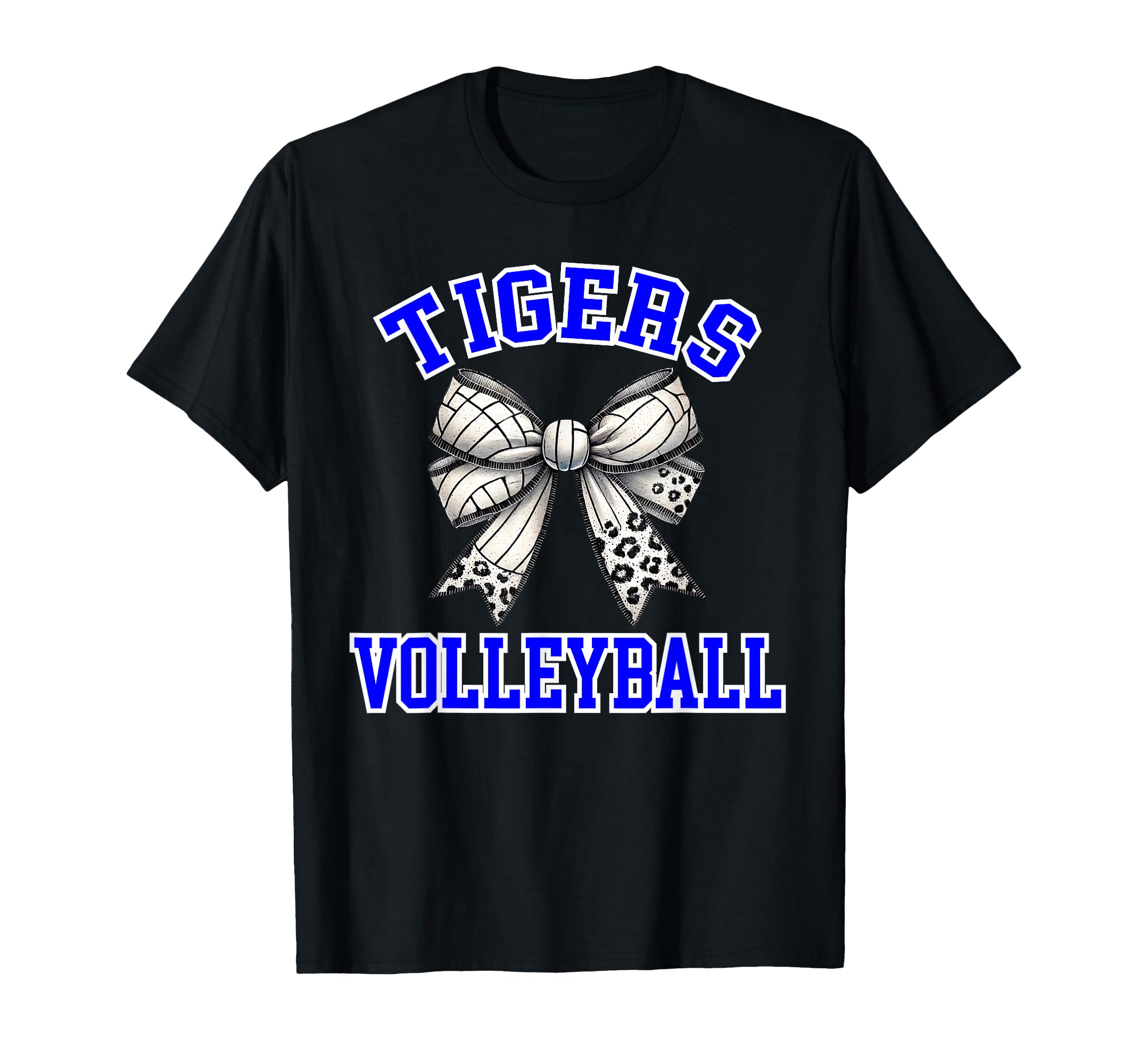 Blue Tigers Volleyball Coquette Bow T-Shirt - Fun Novelty Design Unisex - T-Shirt, Sweatshirt, Hoodie