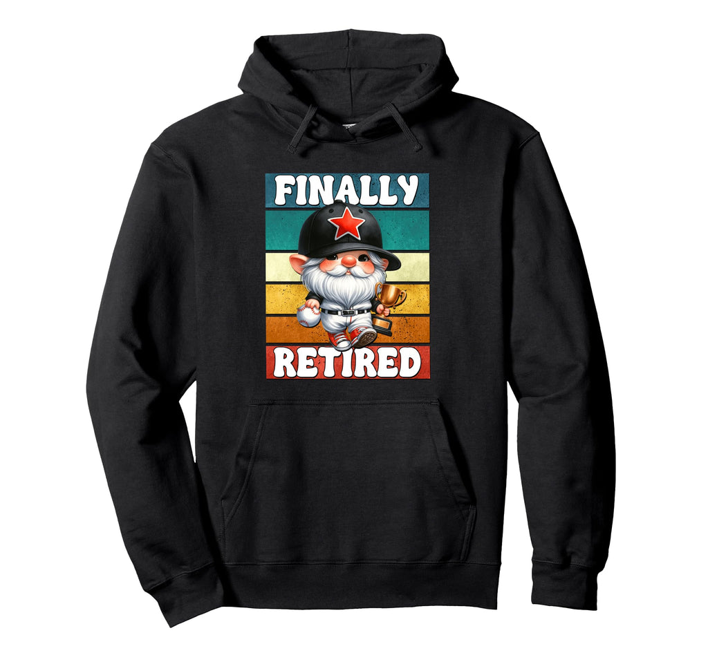 Baseball Retirement Gnome Baseball Dad Hoodie - Minimalist Print Unisex - T-Shirt, Sweatshirt, Hoodie