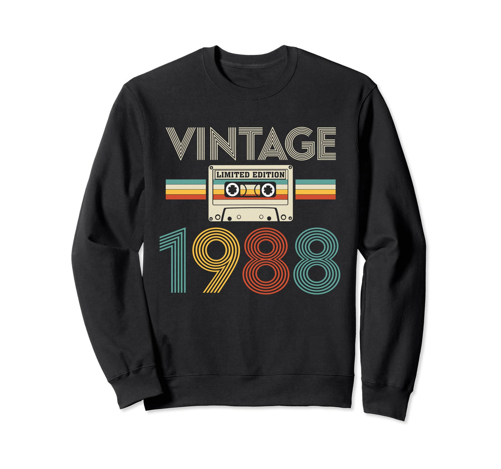 1988 Cassette Tape 36 Years Old Sweatshirt - Aesthetic Graphic Unisex - T-Shirt, Sweatshirt, Hoodie