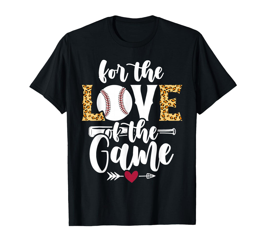 Baseball Mom Leopard Love Game Baseball T-Shirt - Novelty Apparel Men Women - T-Shirt, Sweatshirt, Hoodie