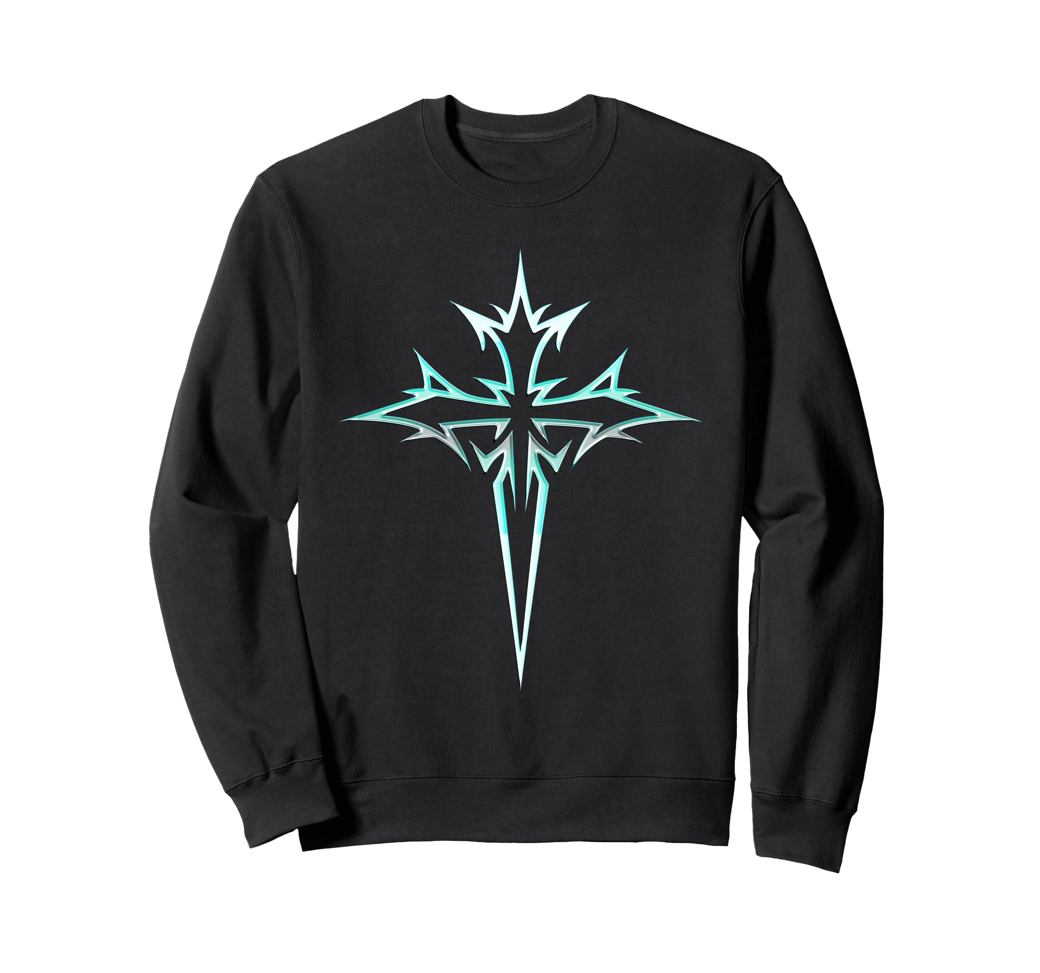 Gothic Cross Y2K Alt Aesthetic Sweatshirt - Custom Art Print for Adults - T-Shirt, Sweatshirt, Hoodie