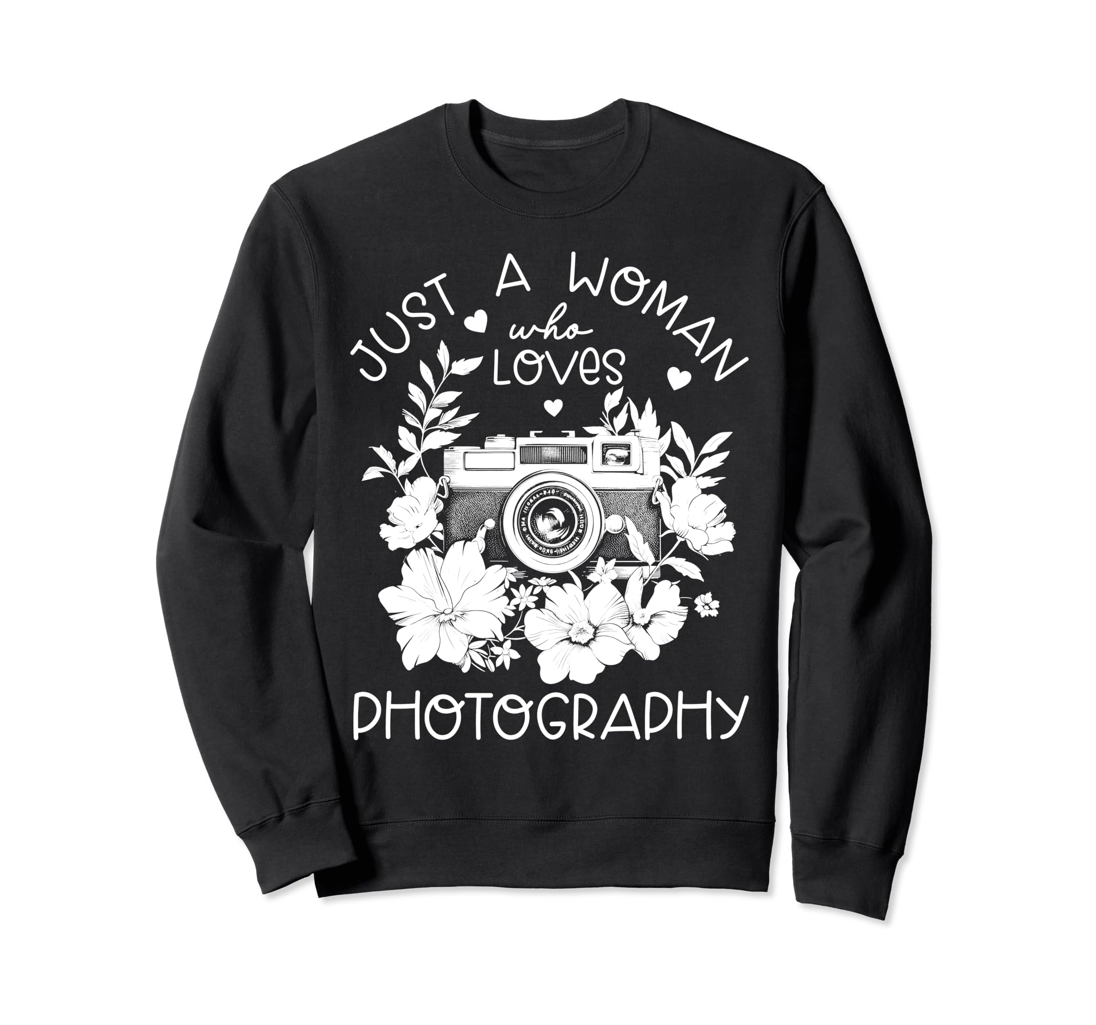 Photographer Camera Flowers Sweatshirt - Aesthetic Graphic Unisex - T-Shirt, Sweatshirt, Hoodie
