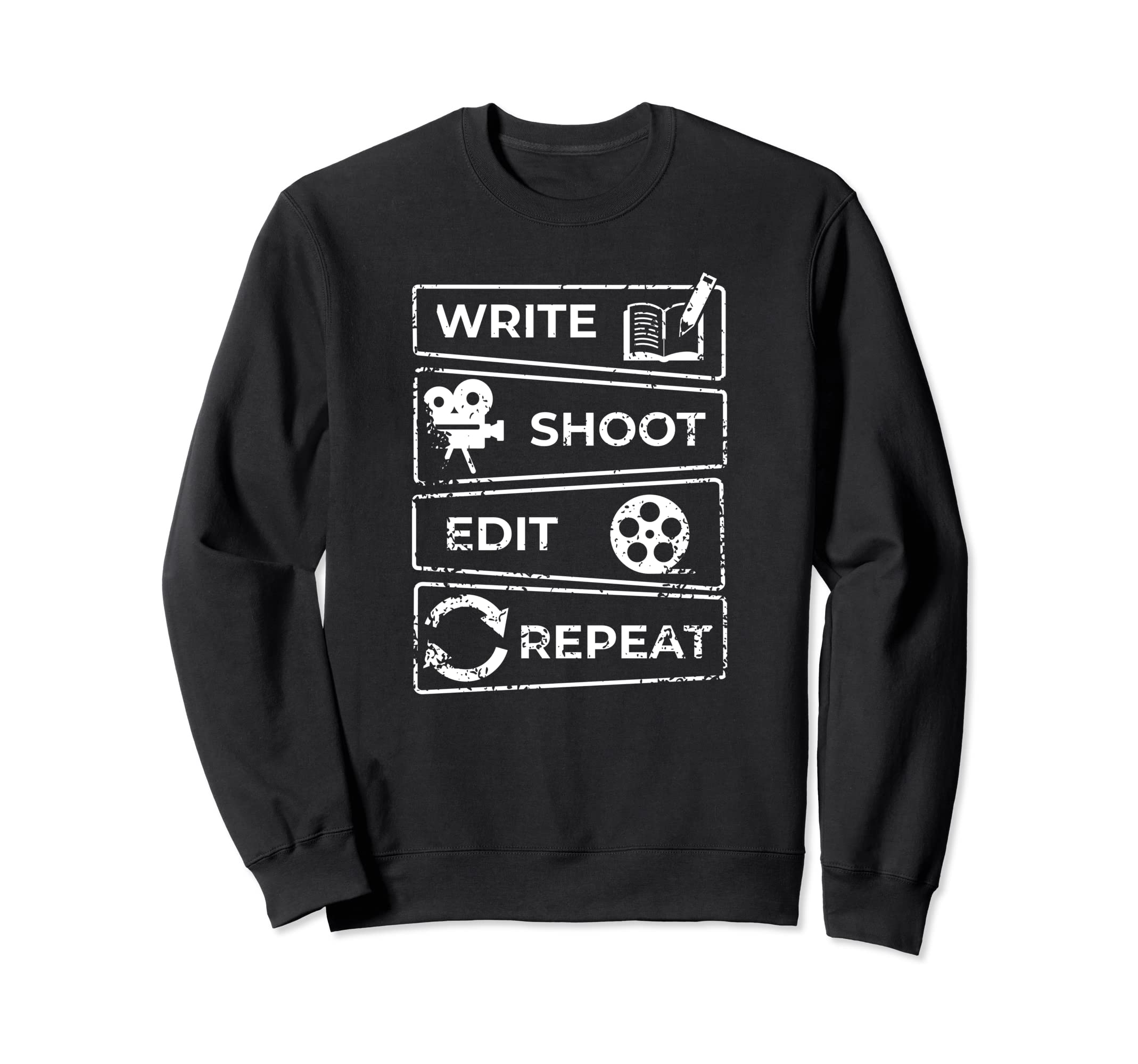 Write Shoot Edit Repeat Camera Sweatshirt - Novelty Apparel Unisex - T-Shirt, Sweatshirt, Hoodie