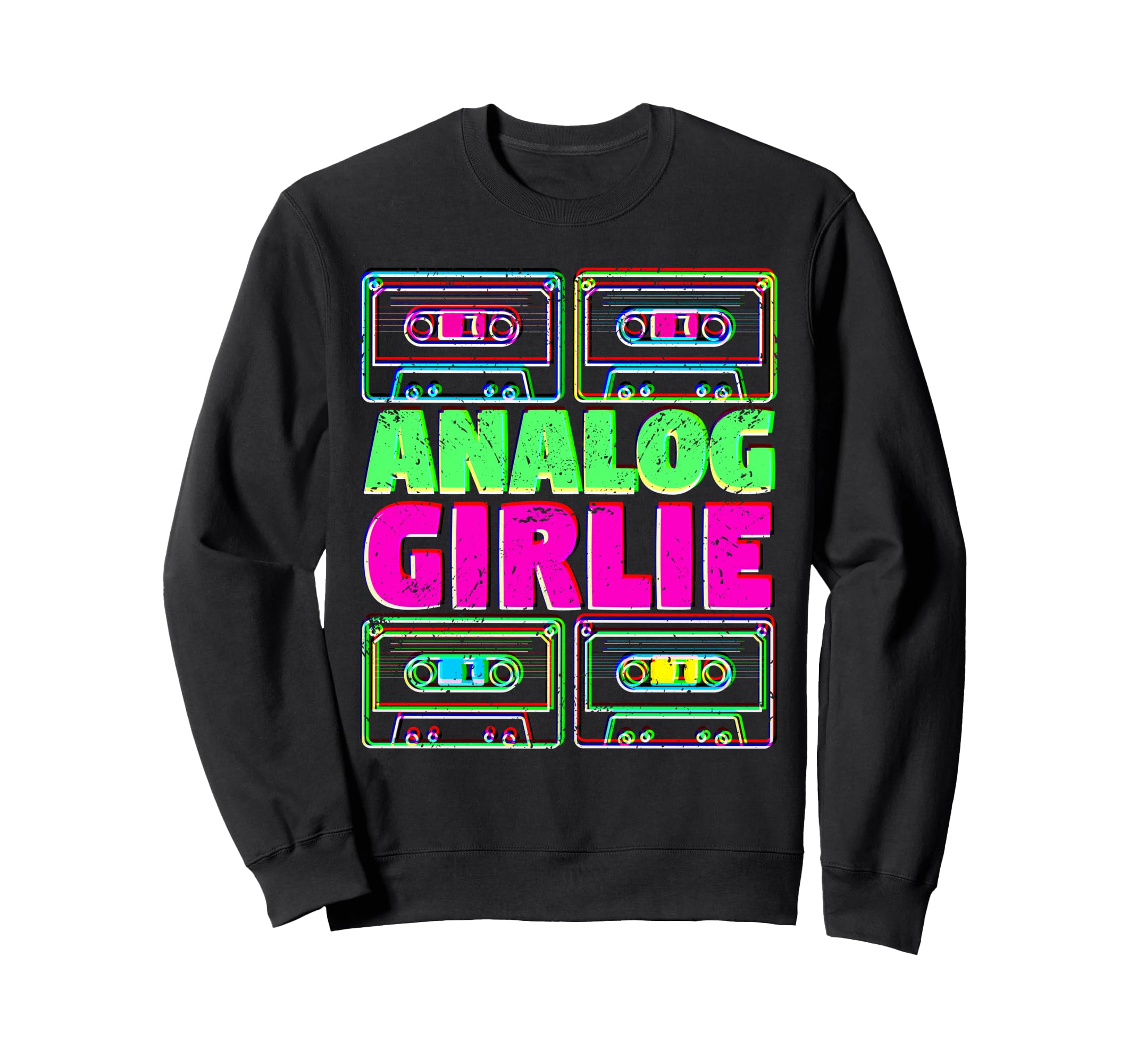 Analog Girlie Cassette Aesthetic Sweatshirt - Streetwear Style for Adults - T-Shirt, Sweatshirt, Hoodie