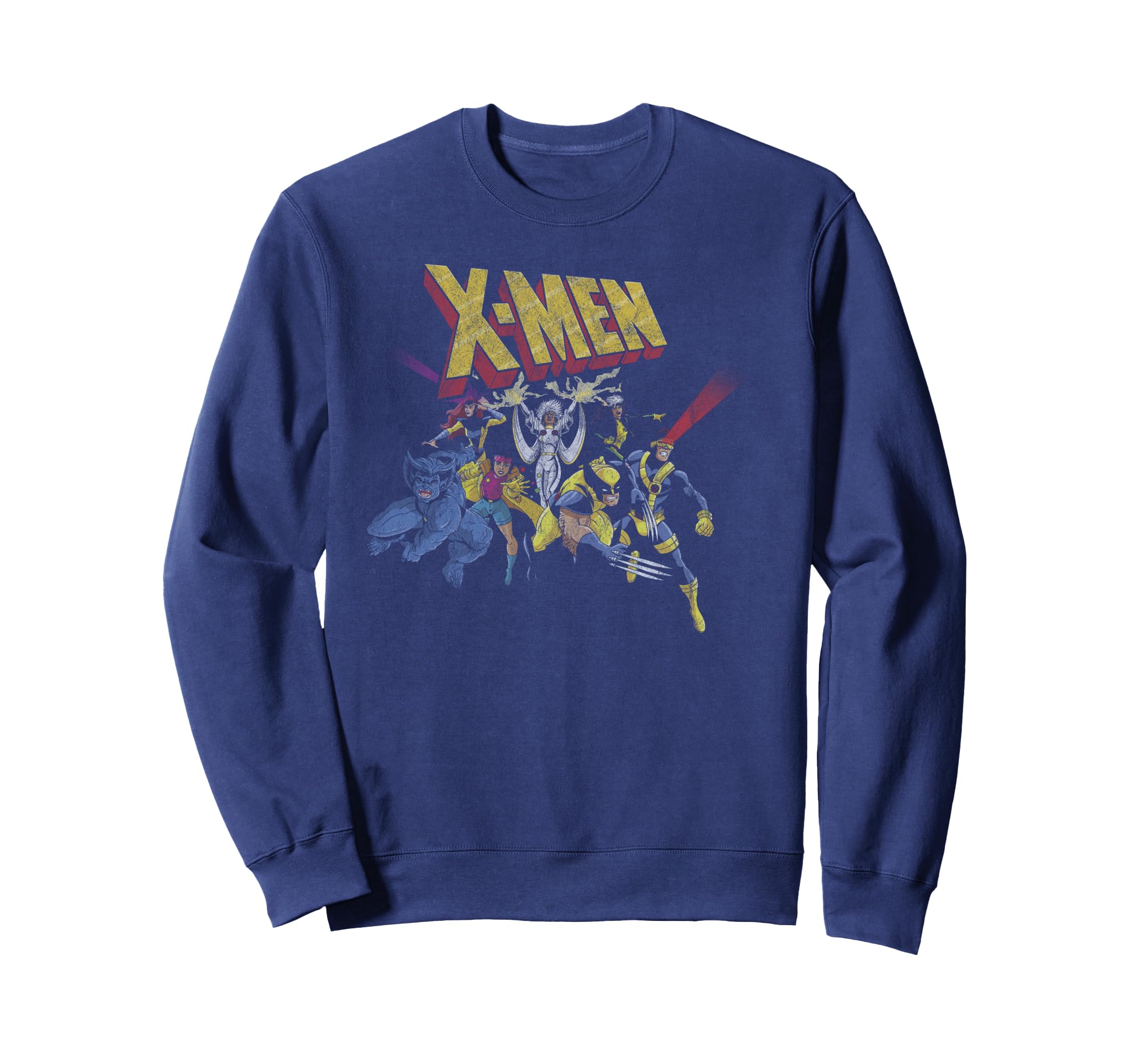 Marvel X Group Shot Distressed Sweatshirt - Custom Art Print for Adults - T-Shirt, Sweatshirt, Hoodie