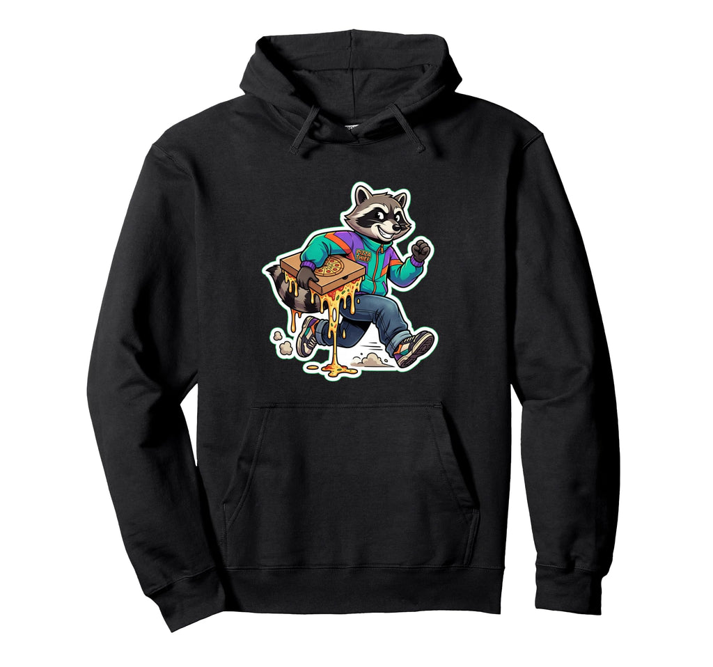 Pizza Thief Raccoon 90S Streetwear Trash Hoodie - Unique Graphic Unisex - T-Shirt, Sweatshirt, Hoodie