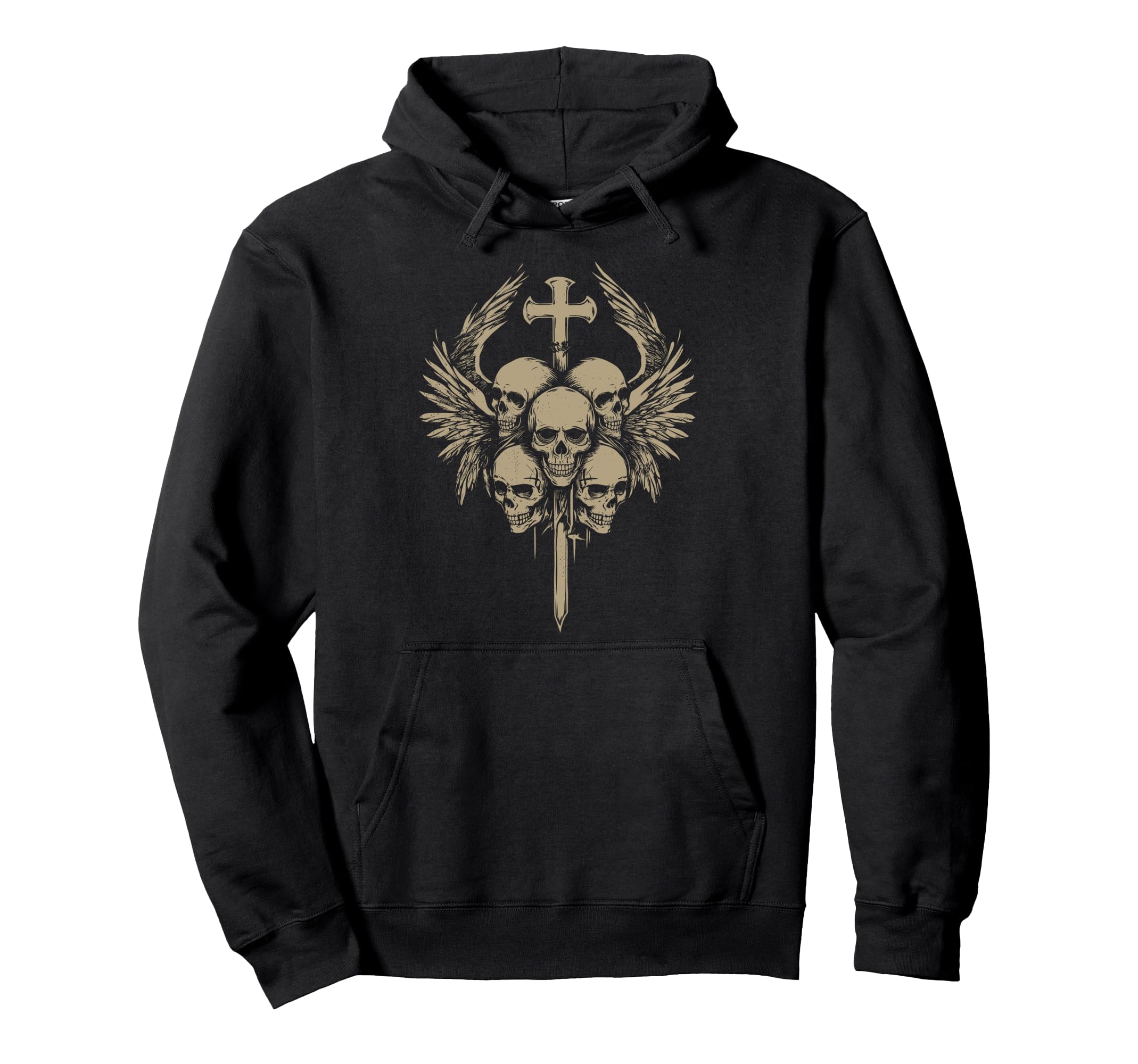 Skull Cross Y2K Grunge Aesthetic Alt Hoodie - Streetwear Style for Adults - T-Shirt, Sweatshirt, Hoodie