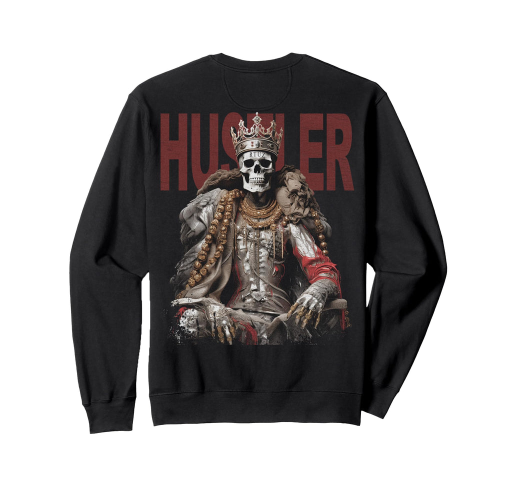 Back Y2K Streetwear Skull Sweatshirt - Minimalist Print Unisex - T-Shirt, Sweatshirt, Hoodie