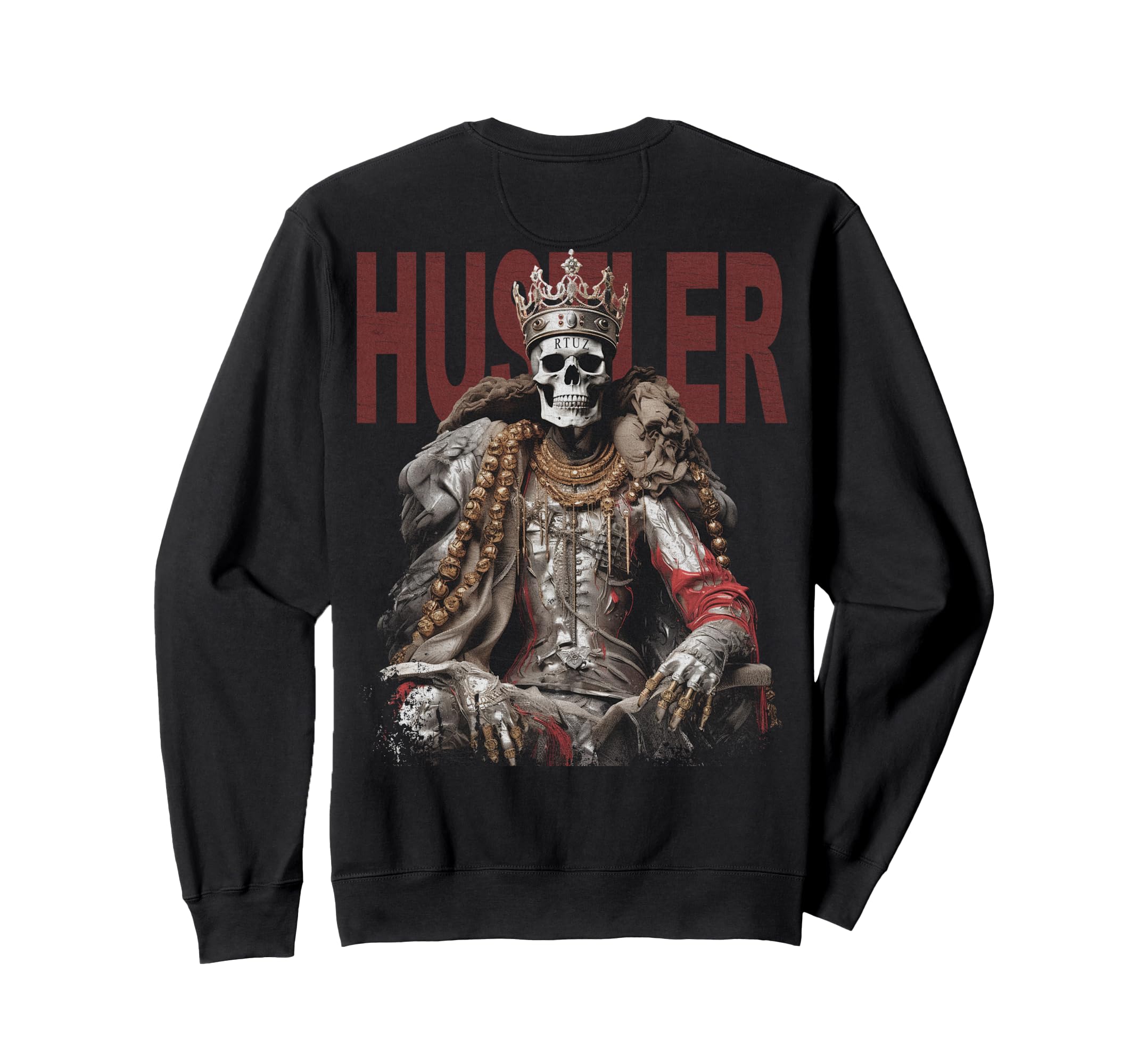 Back Y2K Streetwear Skull Sweatshirt - Minimalist Print Unisex - T-Shirt, Sweatshirt, Hoodie