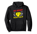 My Heart Is That Field Baseball Softball Hoodie - Minimalist Print Unisex - T-Shirt, Sweatshirt, Hoodie
