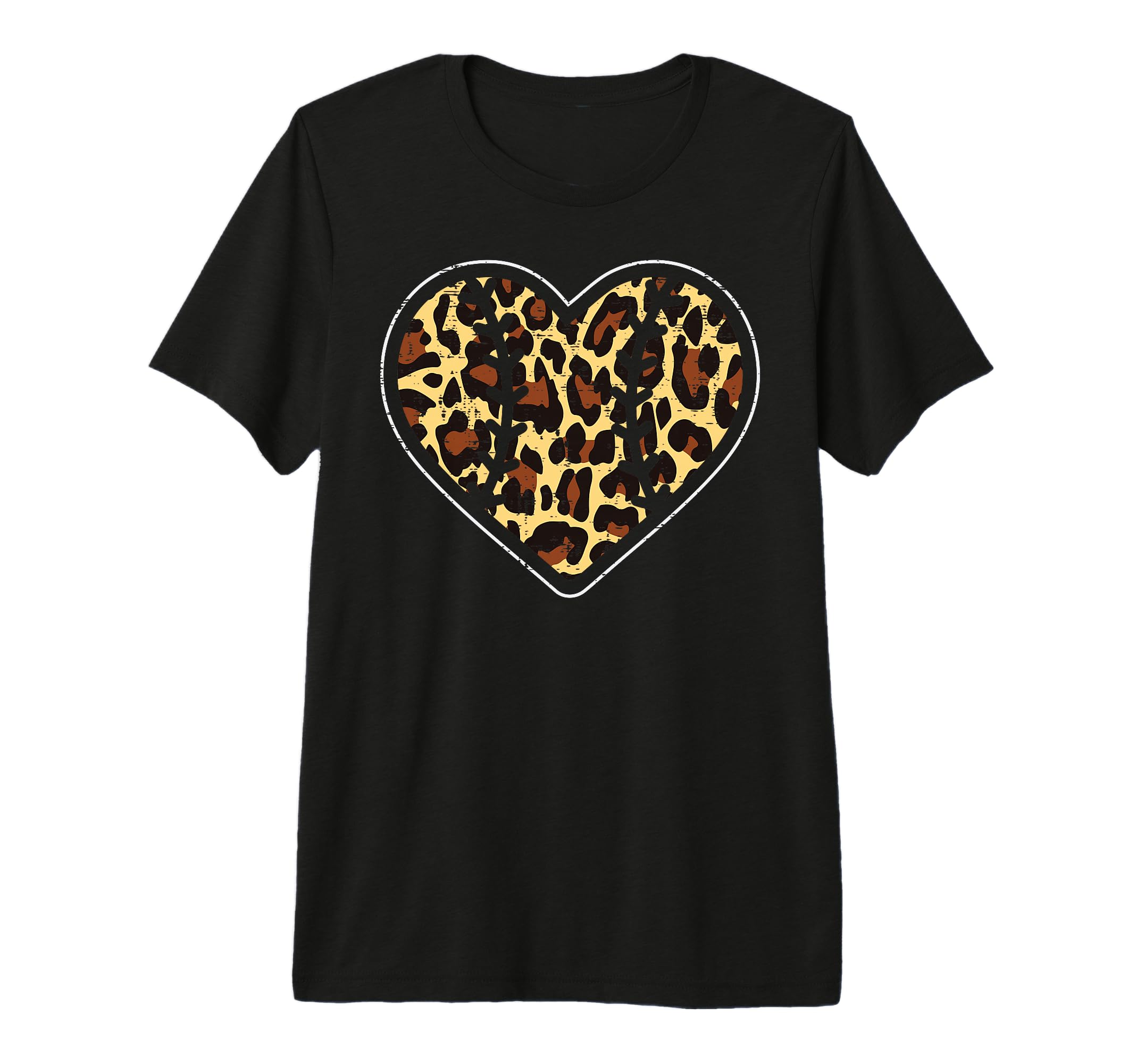 Leopard Baseball Heart Love Sports T-Shirt - Streetwear Style for Adults - T-Shirt, Sweatshirt, Hoodie