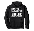 Baseball And My Sheltie Mama Dog Lover Hoodie - Trendy Graphic Men Women - T-Shirt, Sweatshirt, Hoodie
