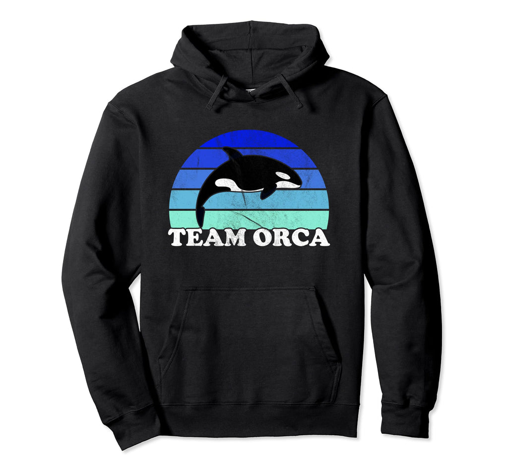 Team Orca Whale Orcas Sea Ocean Sunset Hoodie - Aesthetic Graphic Men Women - T-Shirt, Sweatshirt, Hoodie