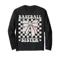 Baseball Sister Bow Laces Gift Sis Hoodie - Novelty Apparel for Adults - T-Shirt, Sweatshirt, Hoodie
