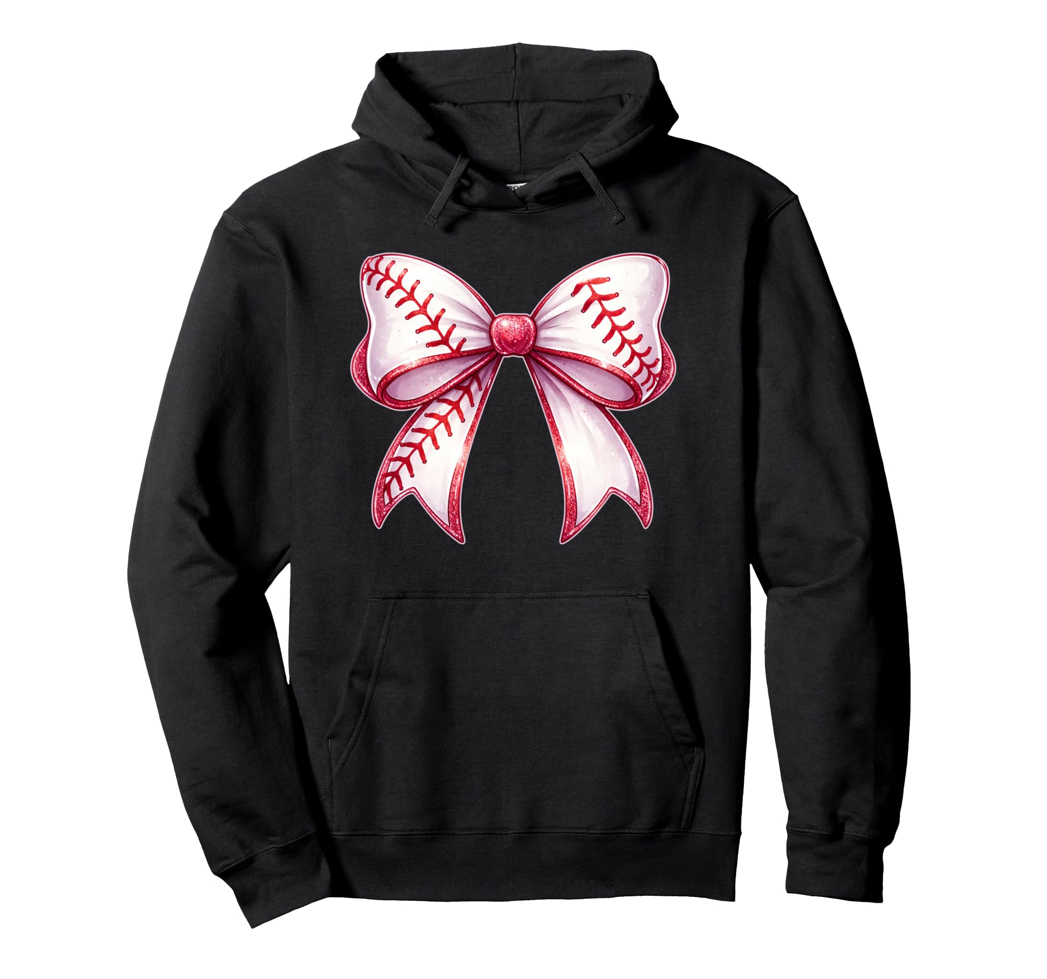 Baseball Bow Baseball Mom Mama Mothers Day Hoodie - Streetwear Style Unisex - T-Shirt, Sweatshirt, Hoodie