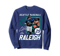 Cal Raleigh Seattle Mlb Baseball Players Sweatshirt - Graphic Print Unisex - T-Shirt, Sweatshirt, Hoodie